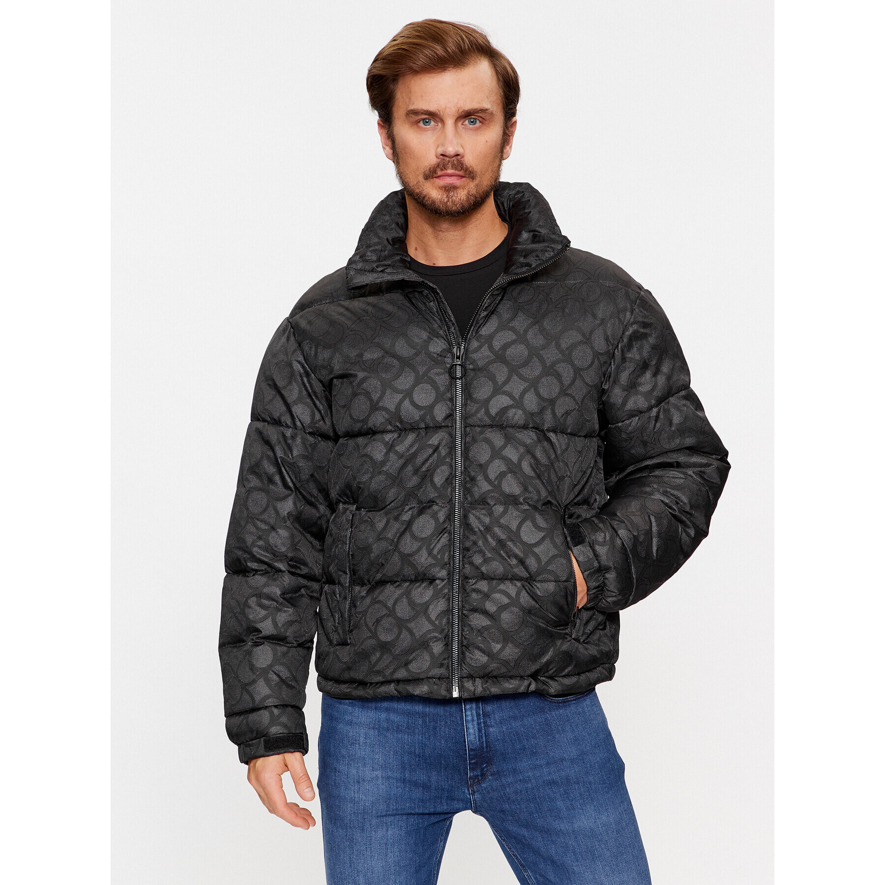 Trussardi Geacă de iarnă 52S00944 Negru Regular Fit - Pled.ro