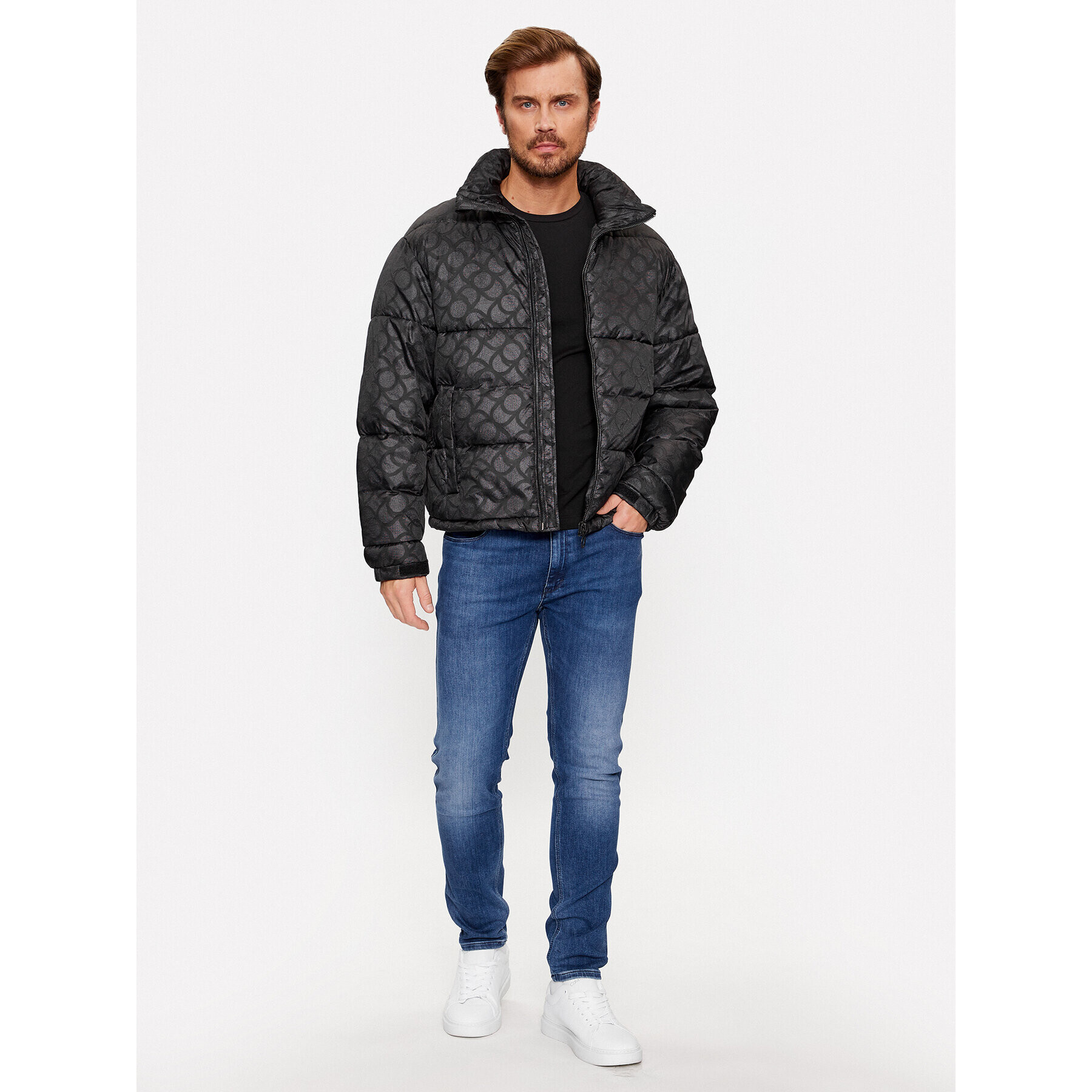 Trussardi Geacă de iarnă 52S00944 Negru Regular Fit - Pled.ro