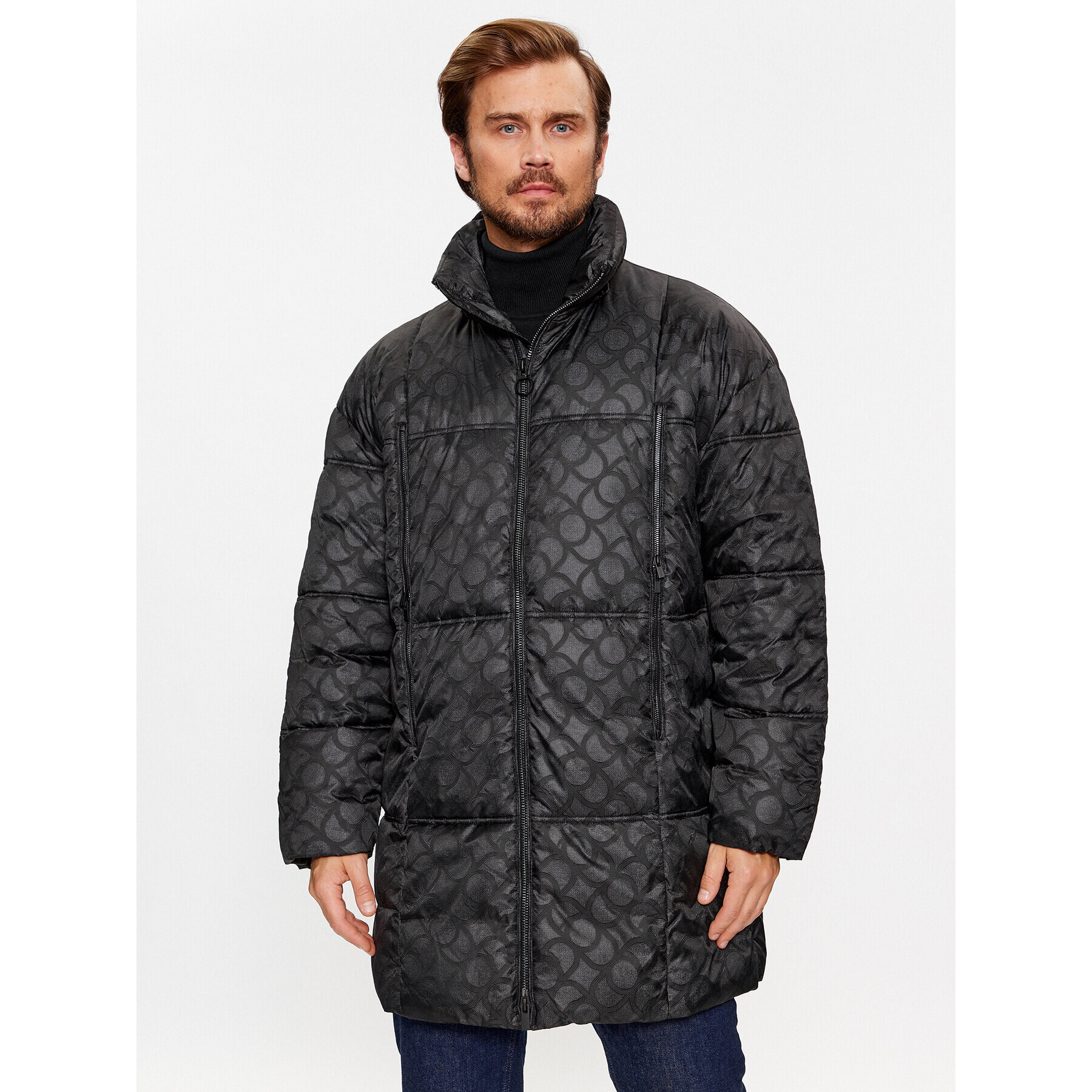 Trussardi Geacă de iarnă 52S00945 Negru Regular Fit - Pled.ro