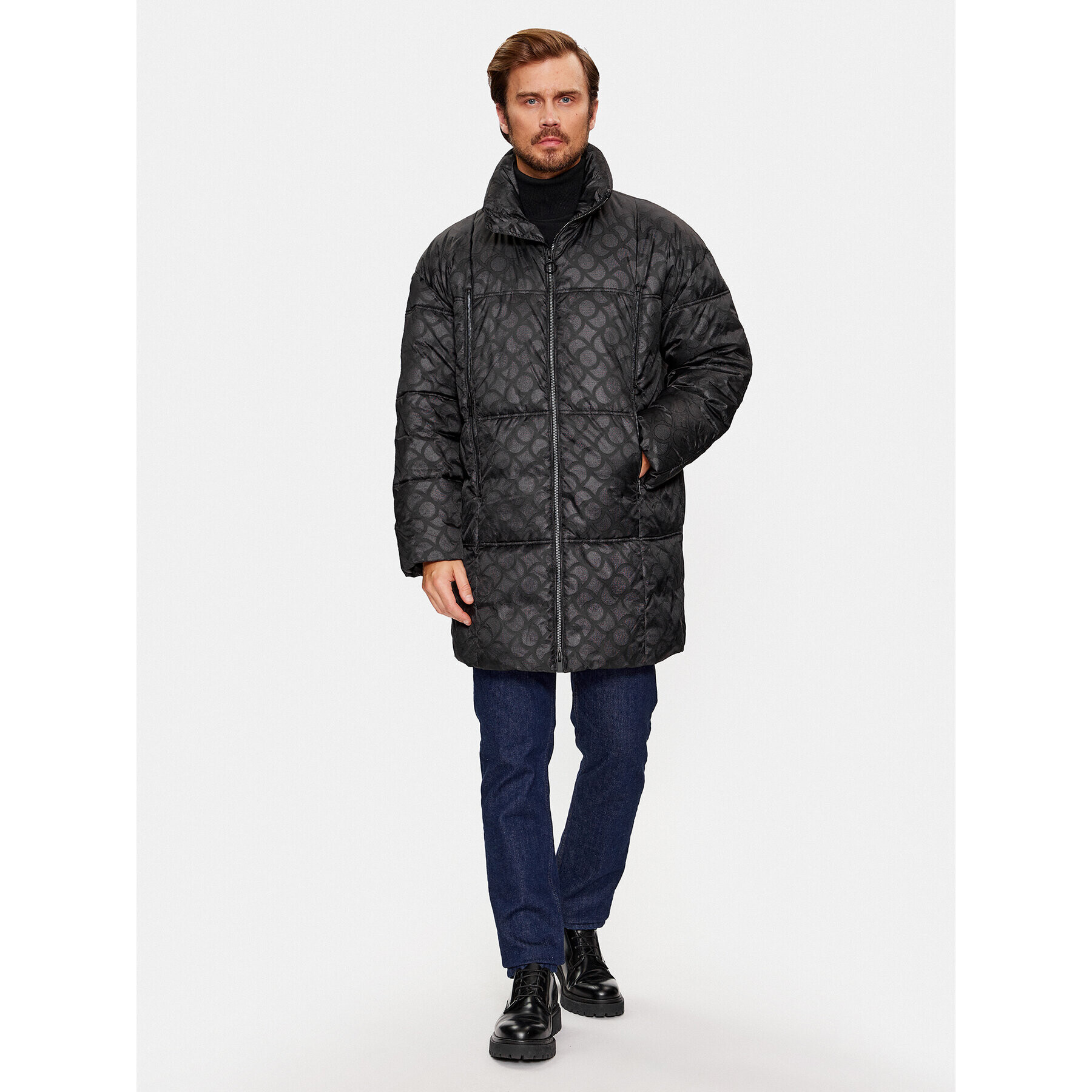 Trussardi Geacă de iarnă 52S00945 Negru Regular Fit - Pled.ro