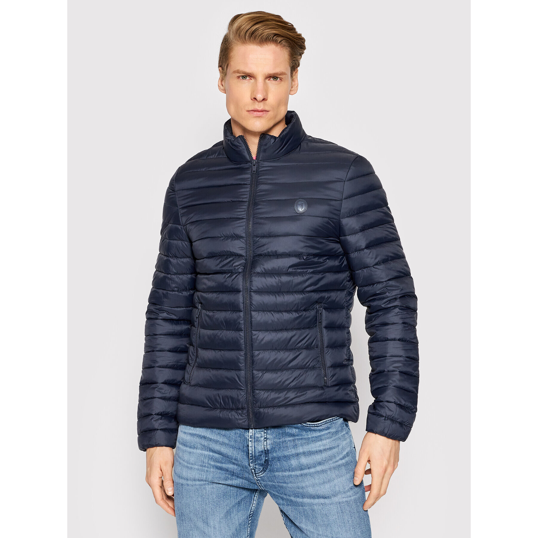 Trussardi Geacă din puf 52S00710 Bleumarin Regular Fit - Pled.ro