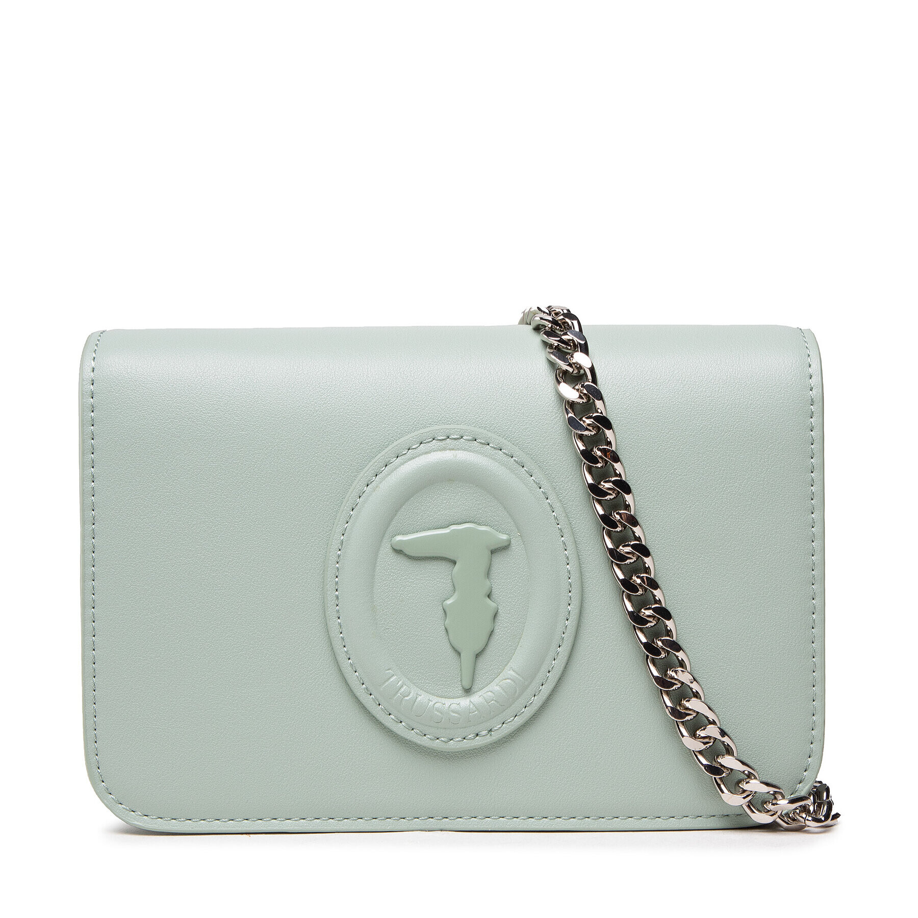 Trussardi Geantă Blossom Clutch 1 75B01076 Verde - Pled.ro