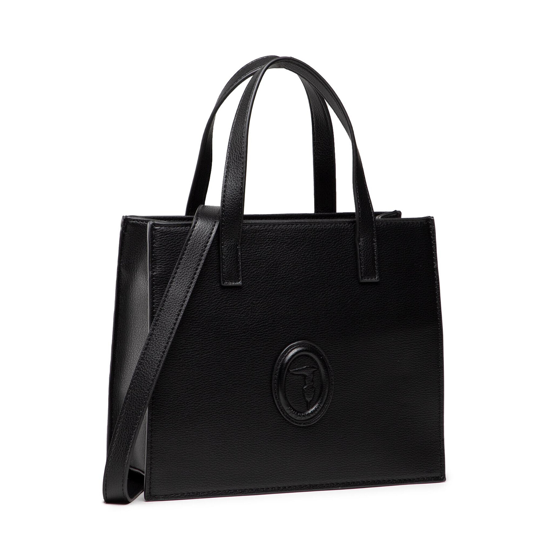 Trussardi Geantă Mia Tote Sm Pubble+ 75B01175 Negru - Pled.ro