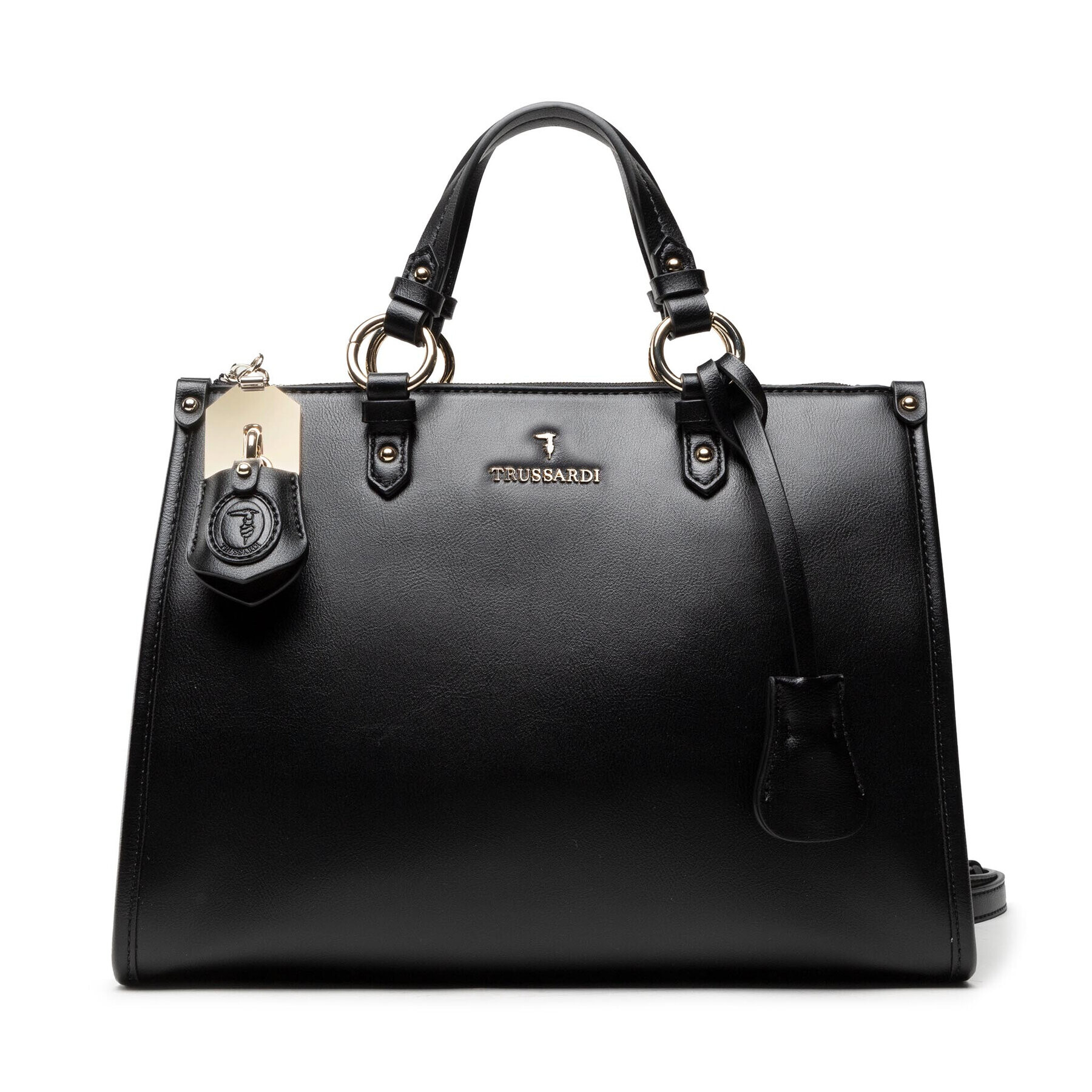 Trussardi Geantă Peony Tote Sm 75B01286 Negru - Pled.ro