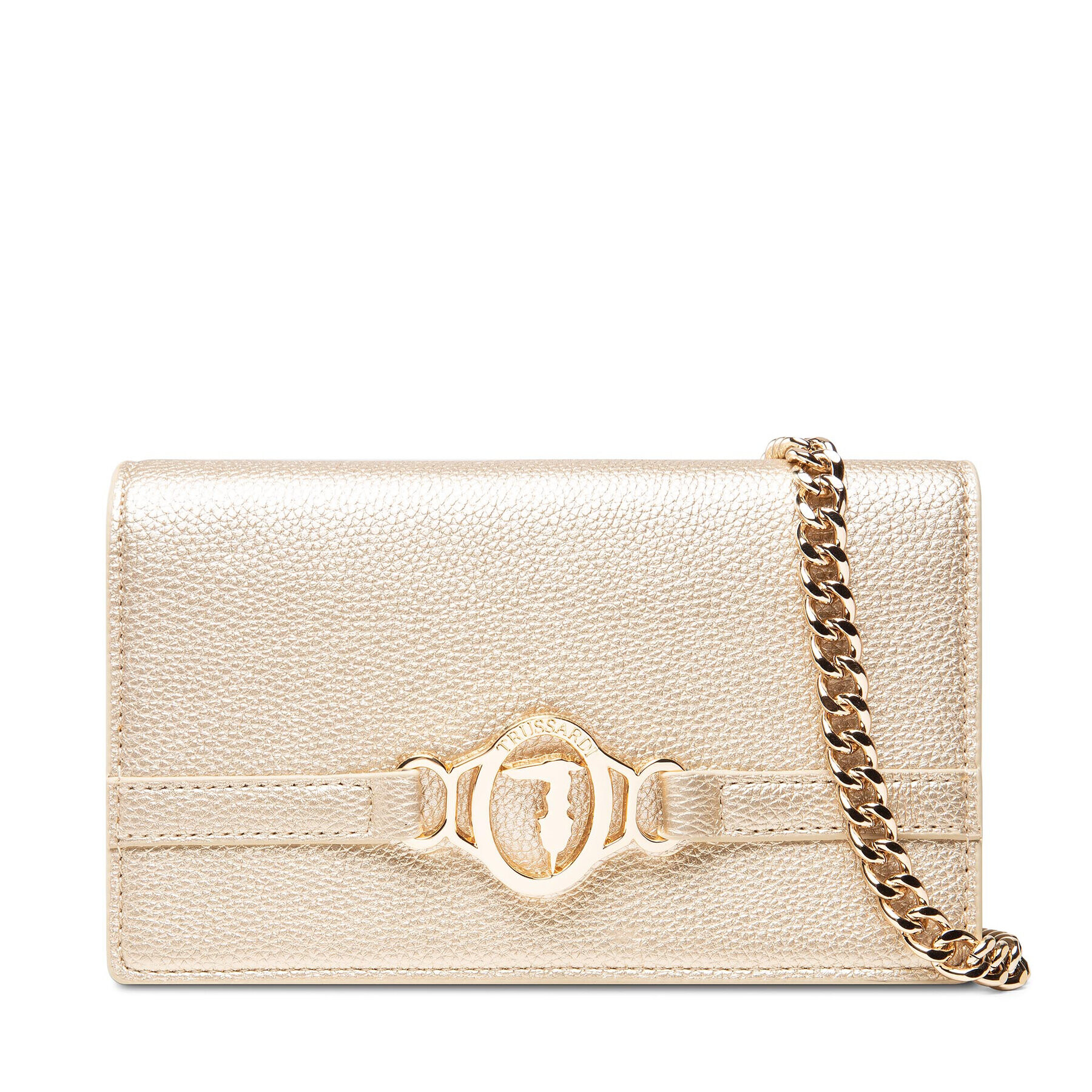 Trussardi Geantă Poppy Clutch Pubble 75B01125 Auriu - Pled.ro