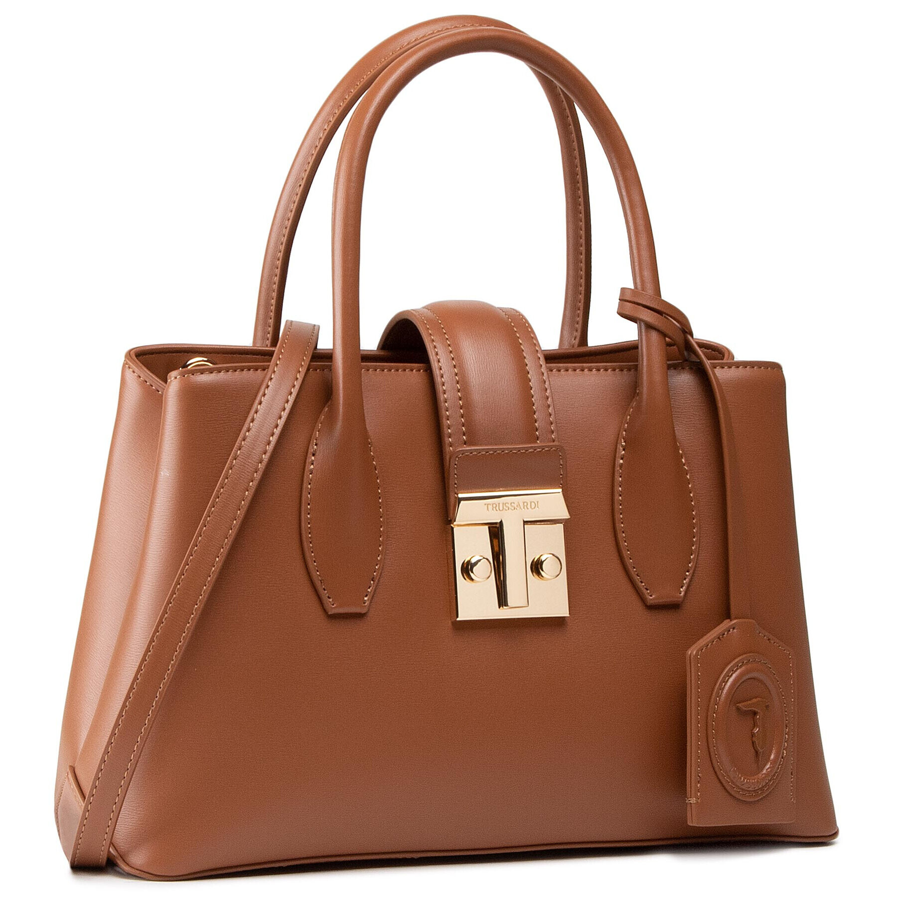 Trussardi Geantă Pre Tulip Tote Sm 75B01090 Maro - Pled.ro