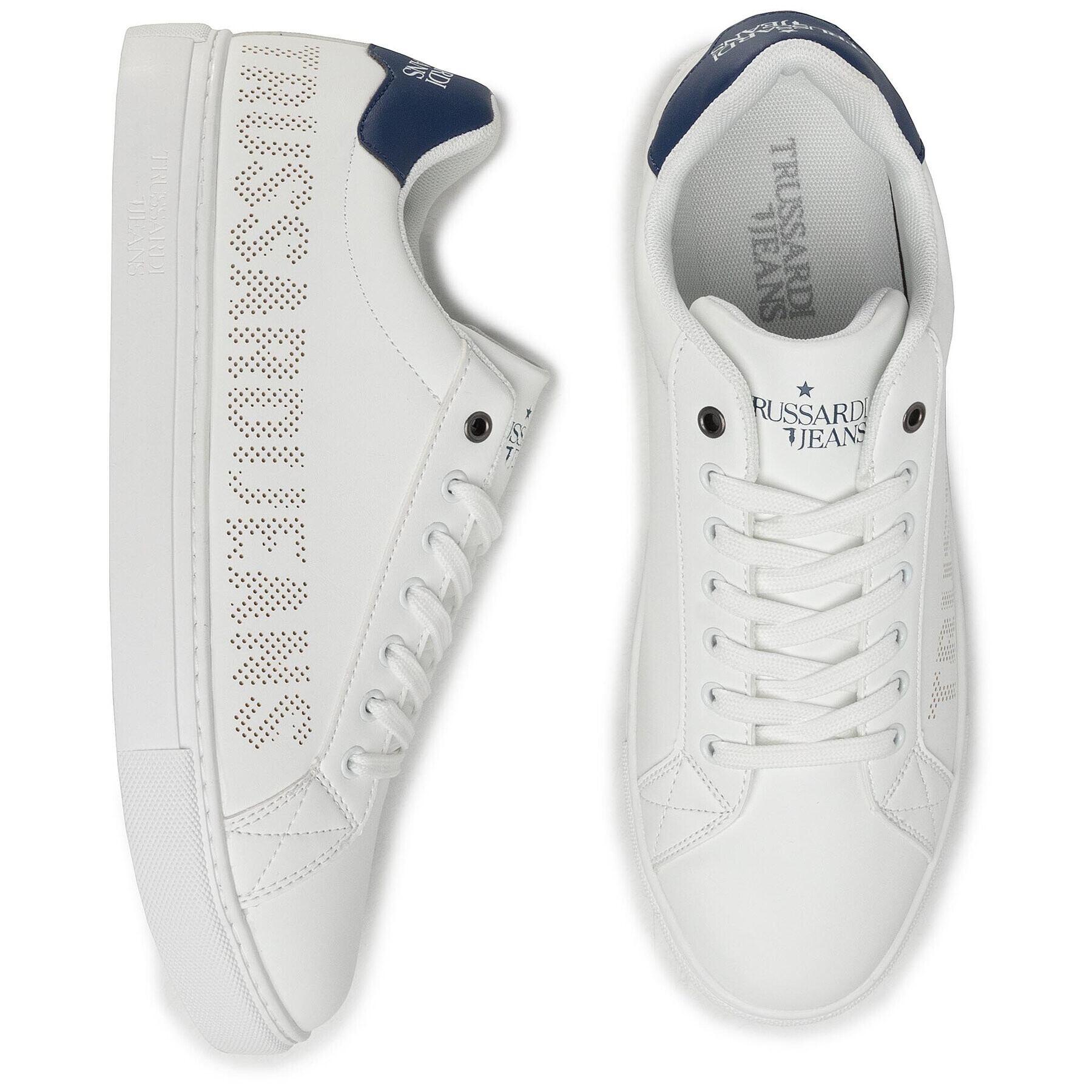 Trussardi Jeans Sneakers 77A00228 Alb - Pled.ro