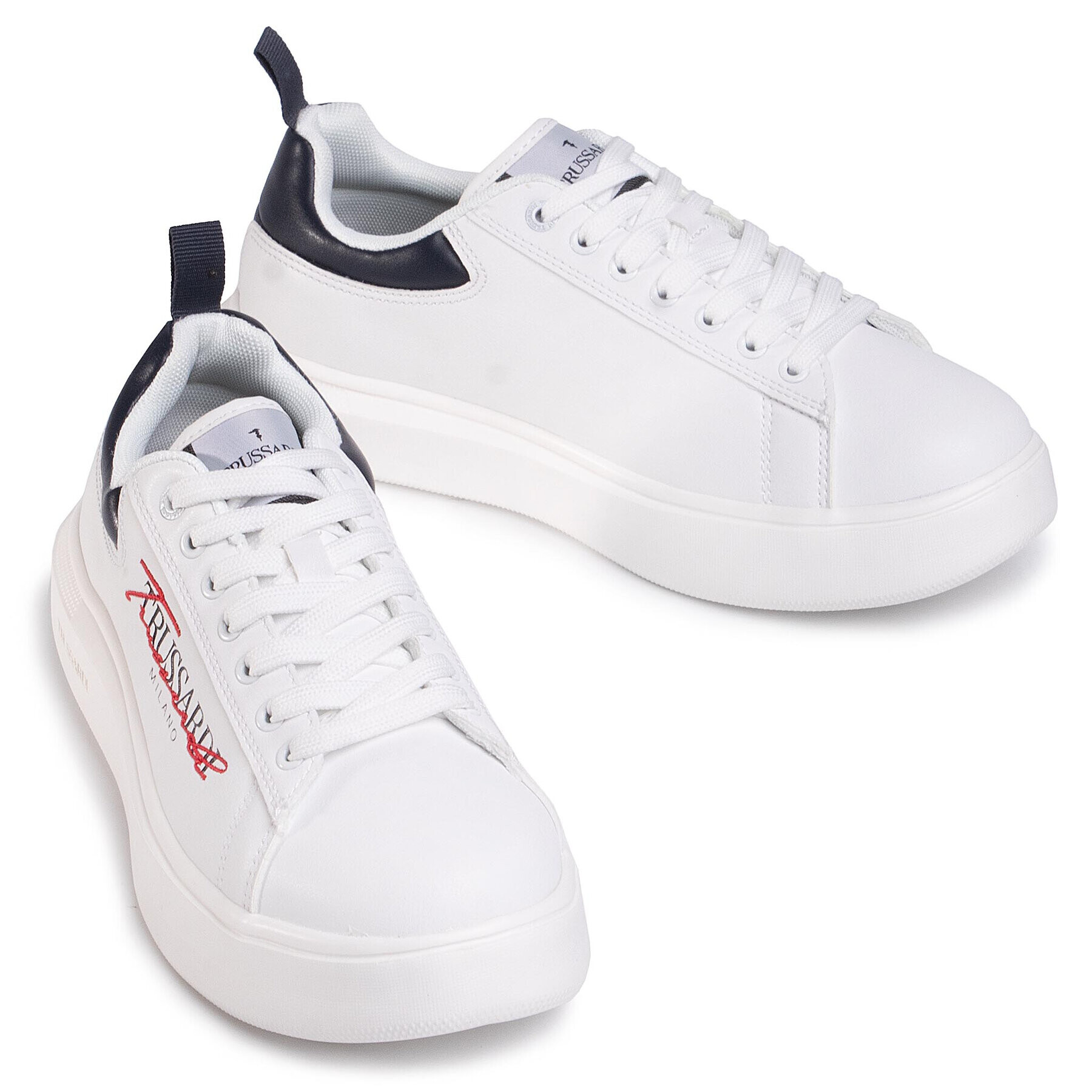 Trussardi Jeans Sneakers 77A00279 Alb - Pled.ro