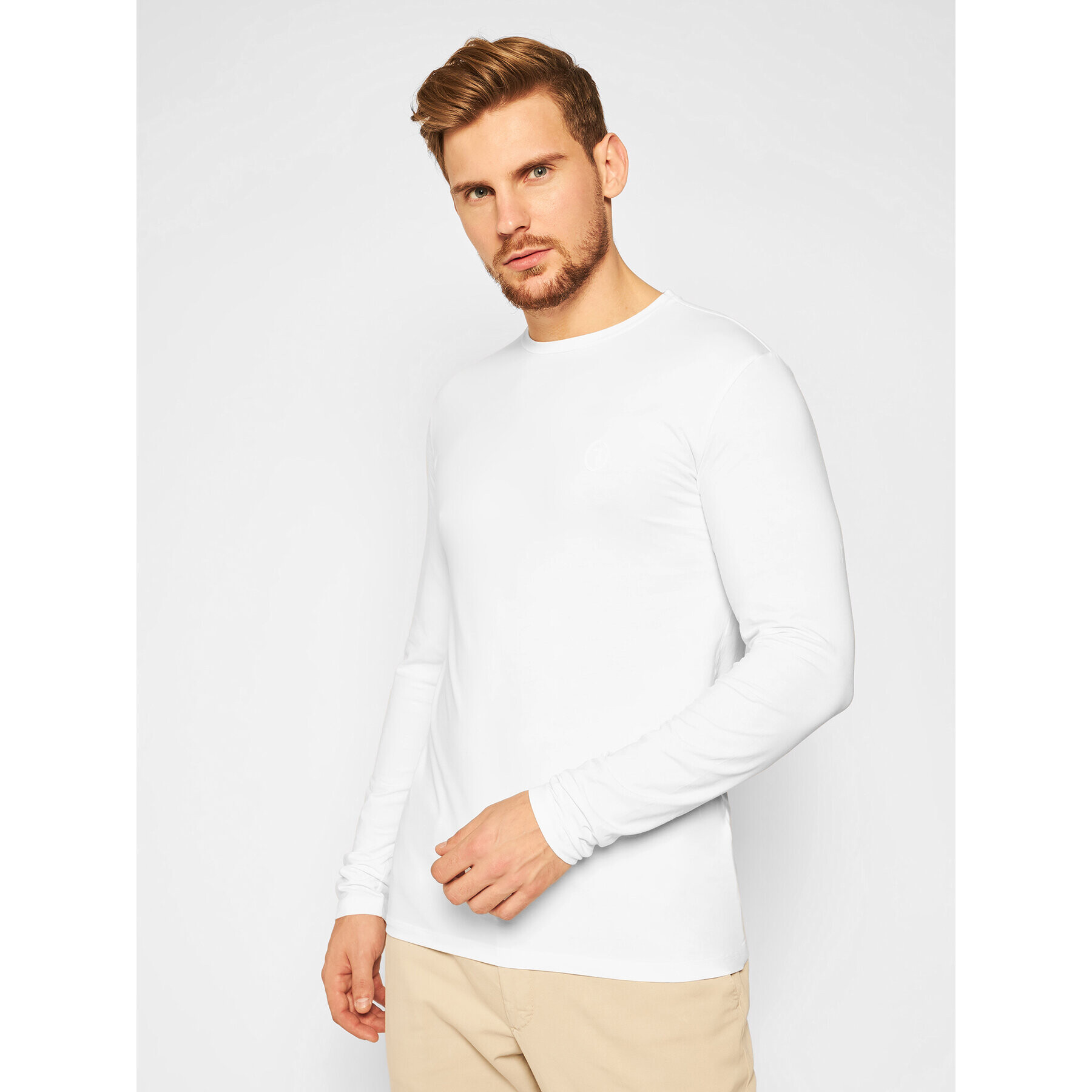 Trussardi Longsleeve 52T00376 Alb Regular Fit - Pled.ro