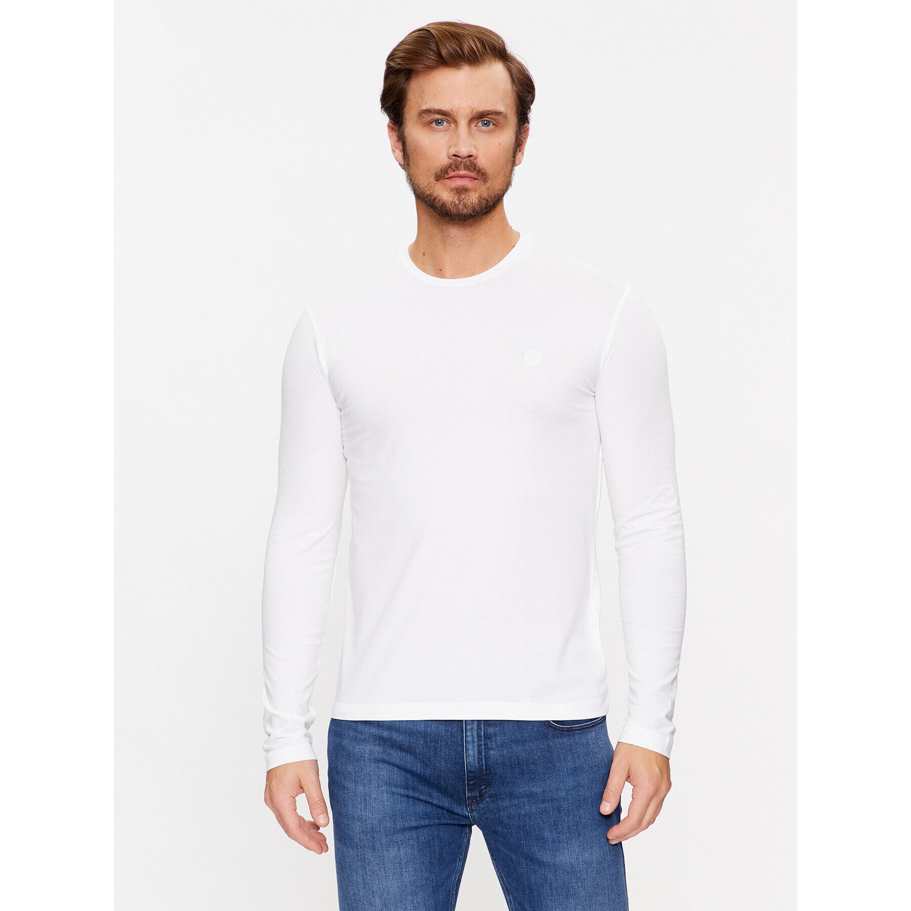 Trussardi Longsleeve 52T00763 Alb Regular Fit - Pled.ro