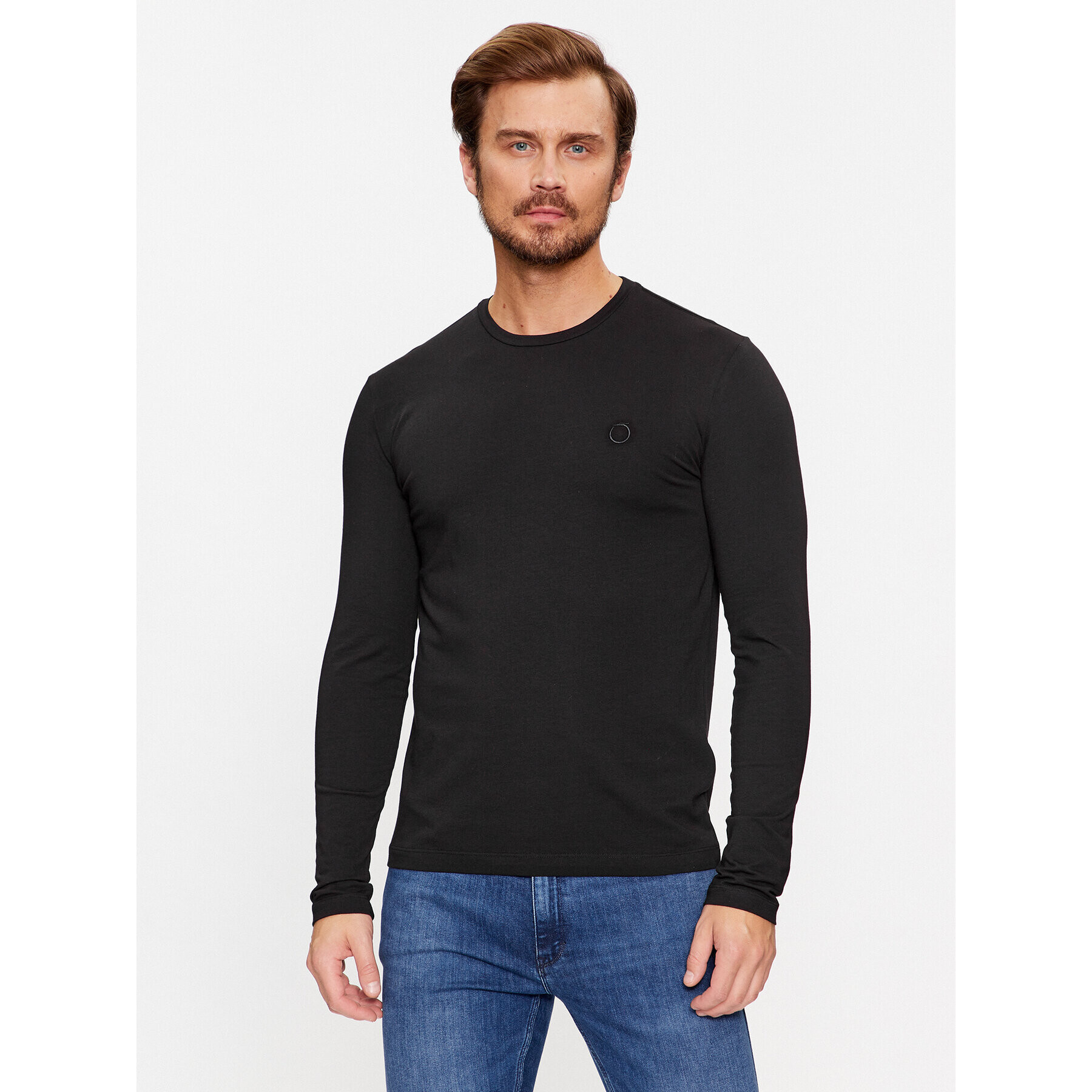 Trussardi Longsleeve 52T00763 Negru Regular Fit - Pled.ro