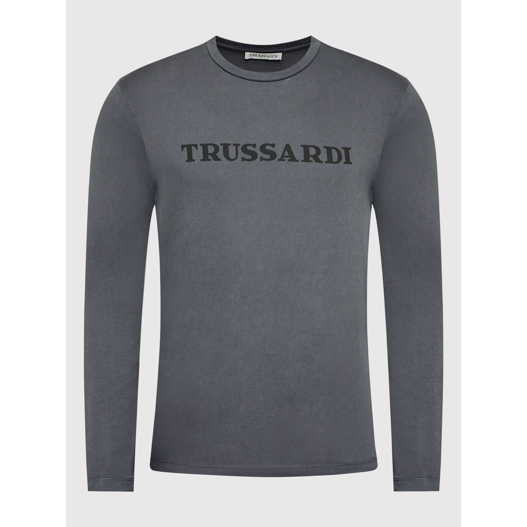 Trussardi Longsleeve Logo Print 52T00643 Gri Regular Fit - Pled.ro