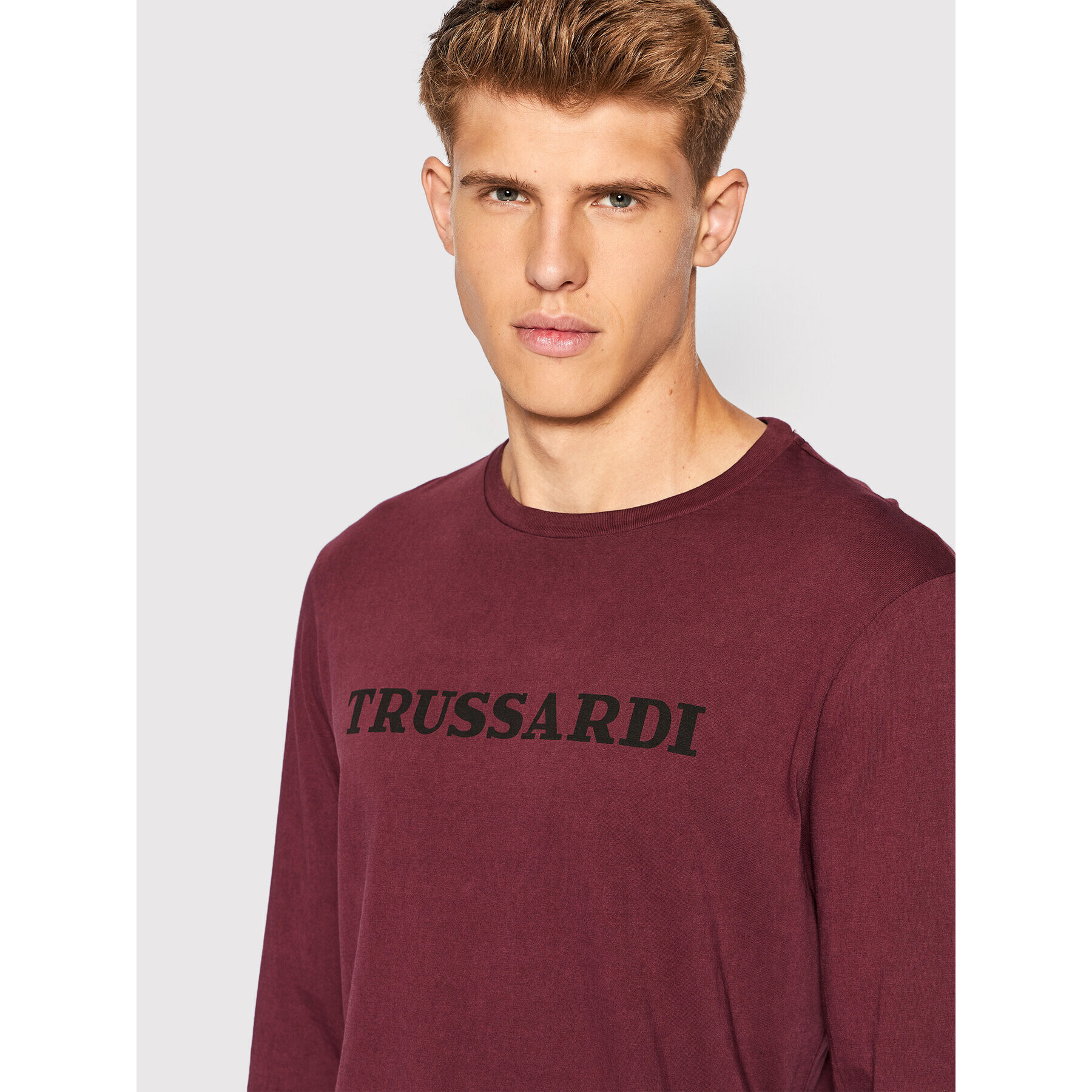 Trussardi Longsleeve Logo Print 52T00643 Vișiniu Regular Fit - Pled.ro