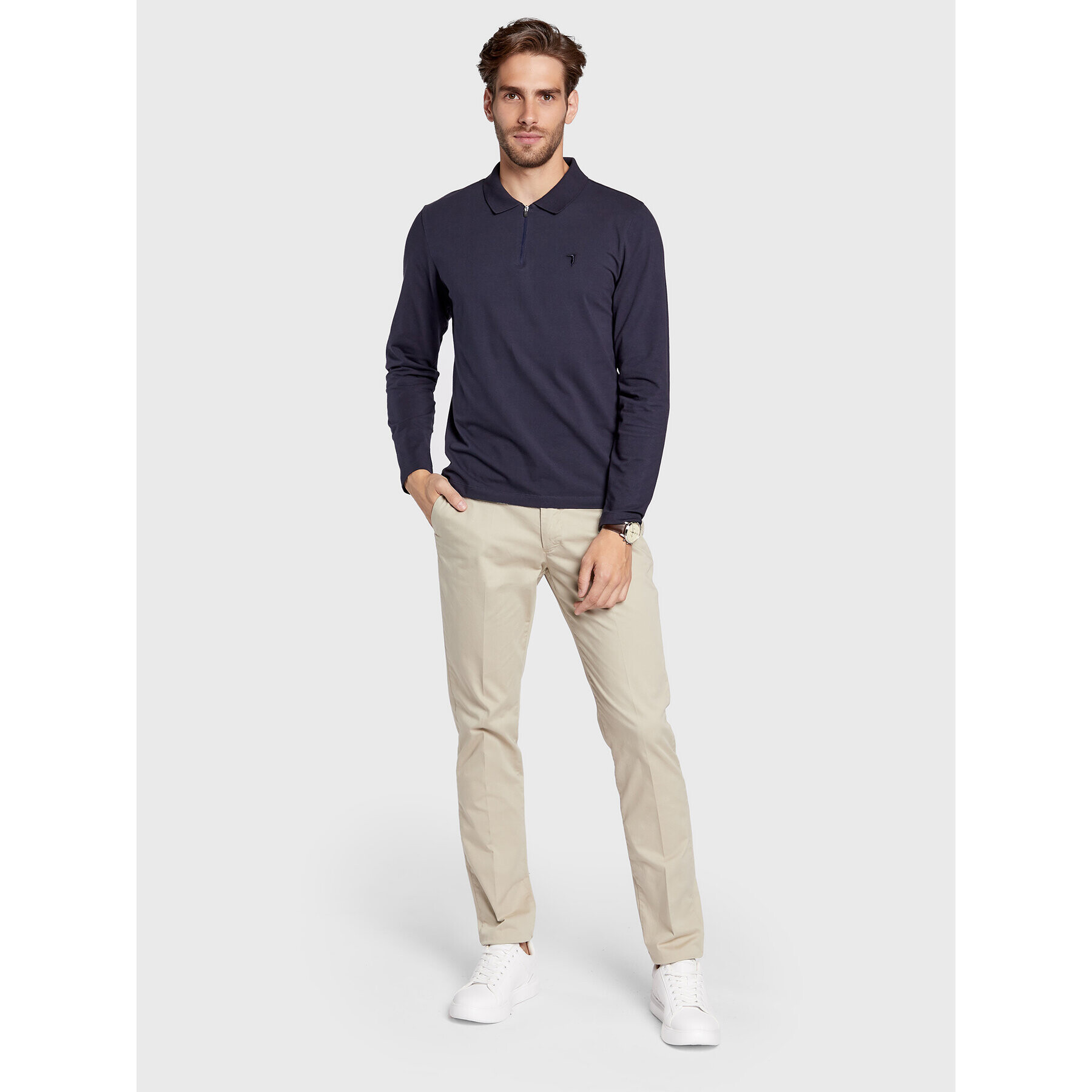 Trussardi Pantaloni chino 52P00000 Bej Aviator Fit - Pled.ro