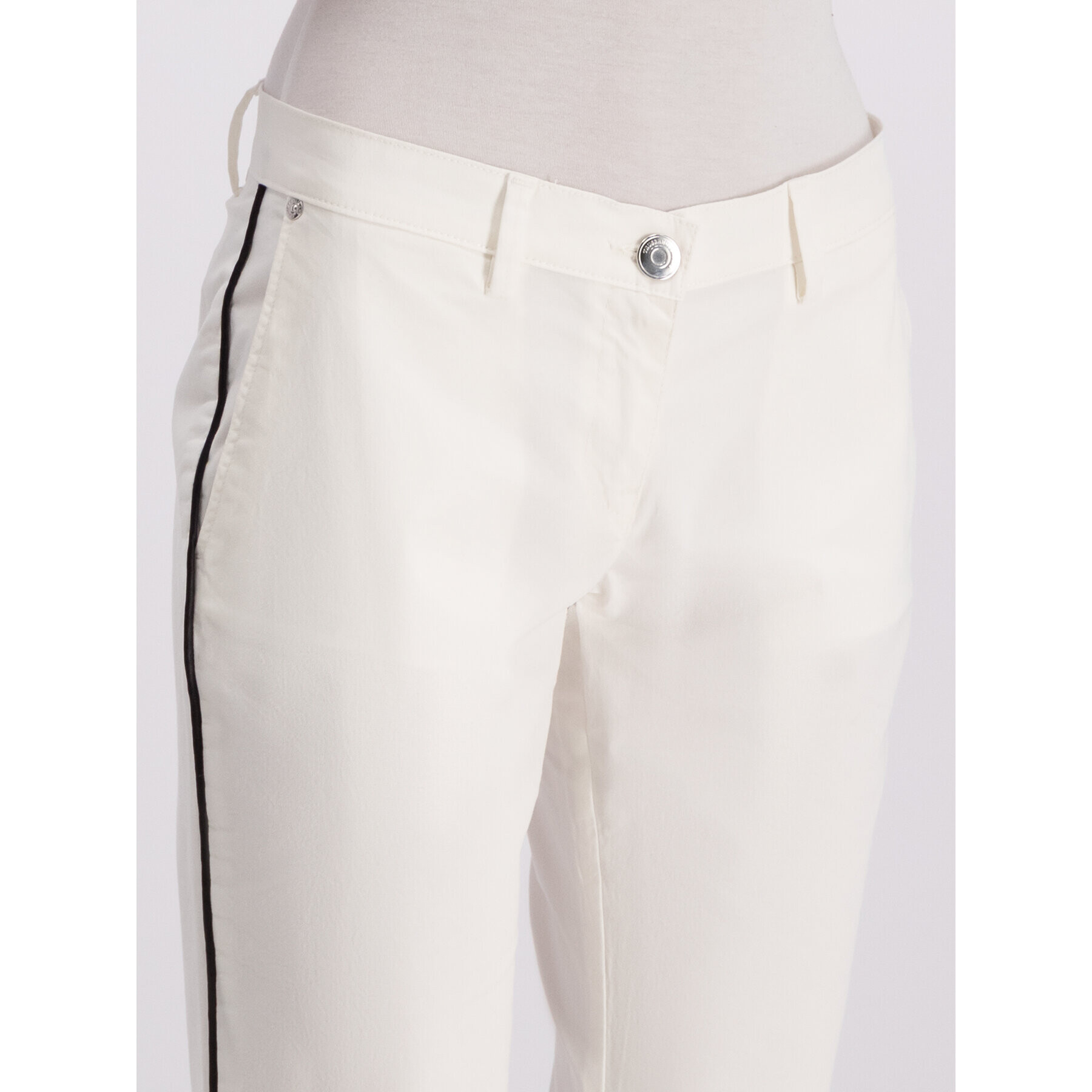 Trussardi Pantaloni chino Garment 56P00001 Alb Regular Fit - Pled.ro