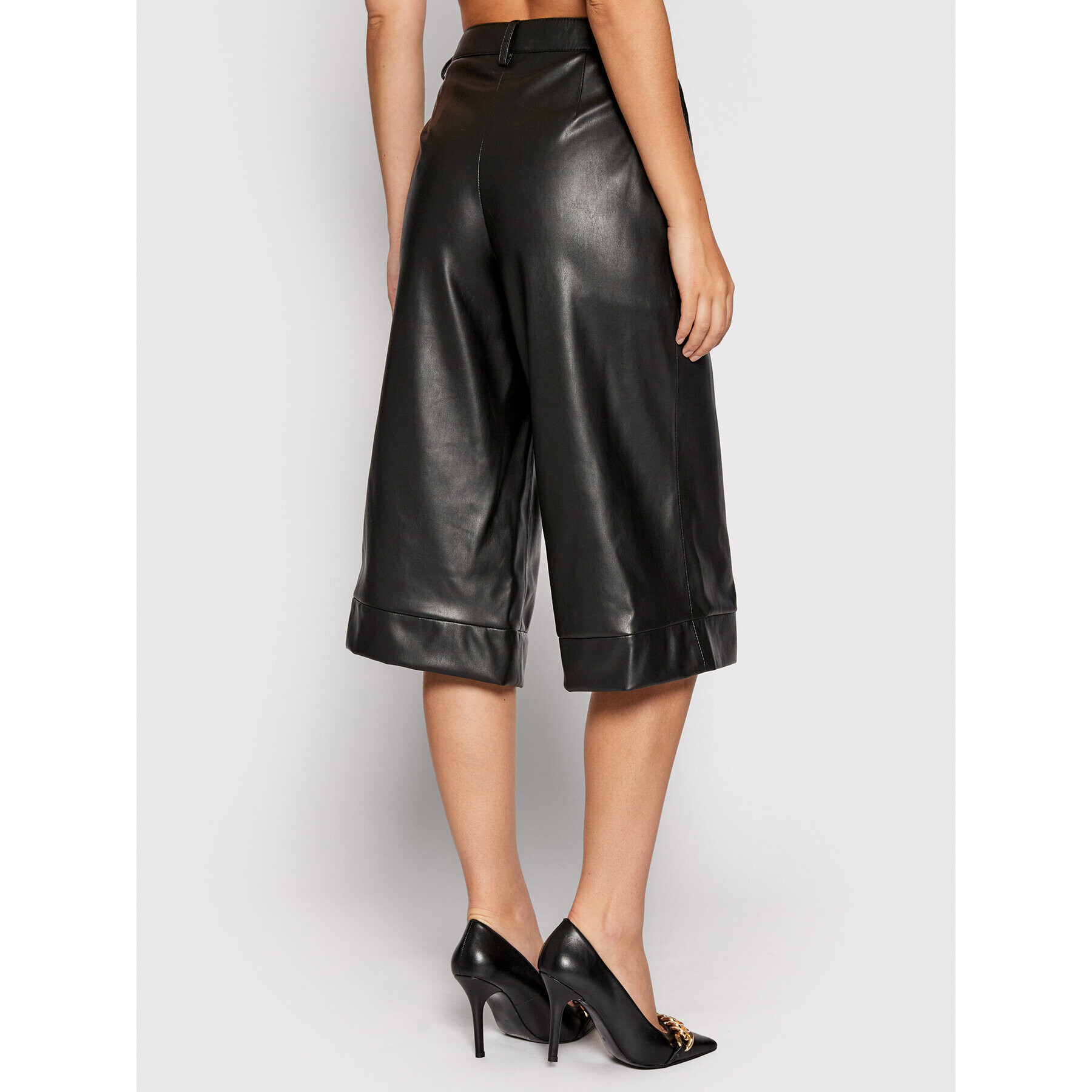 Trussardi Pantaloni din imitație de piele 56P00250 Negru Regular Fit - Pled.ro