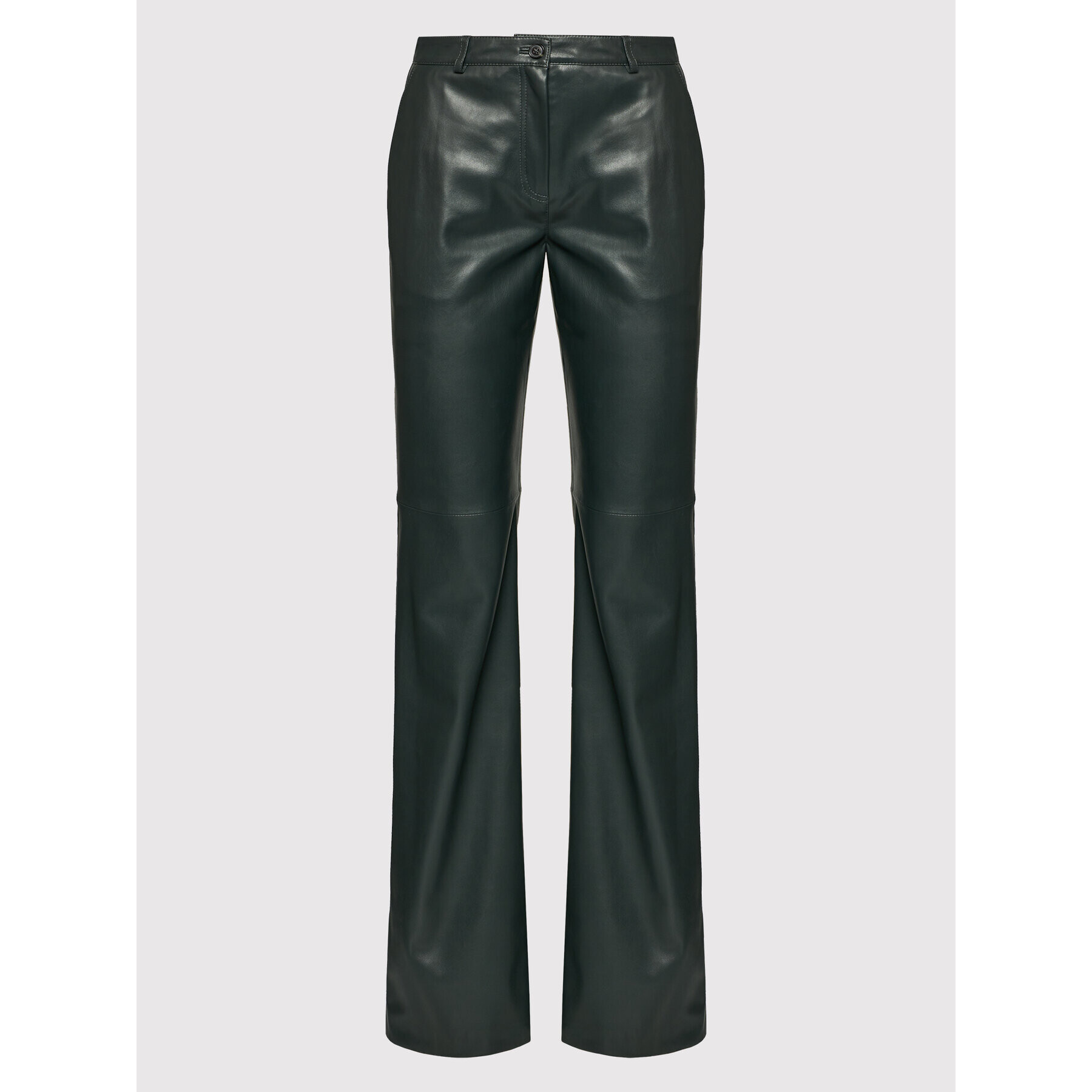 Trussardi Pantaloni din imitație de piele 56P00251 Verde Regular Fit - Pled.ro