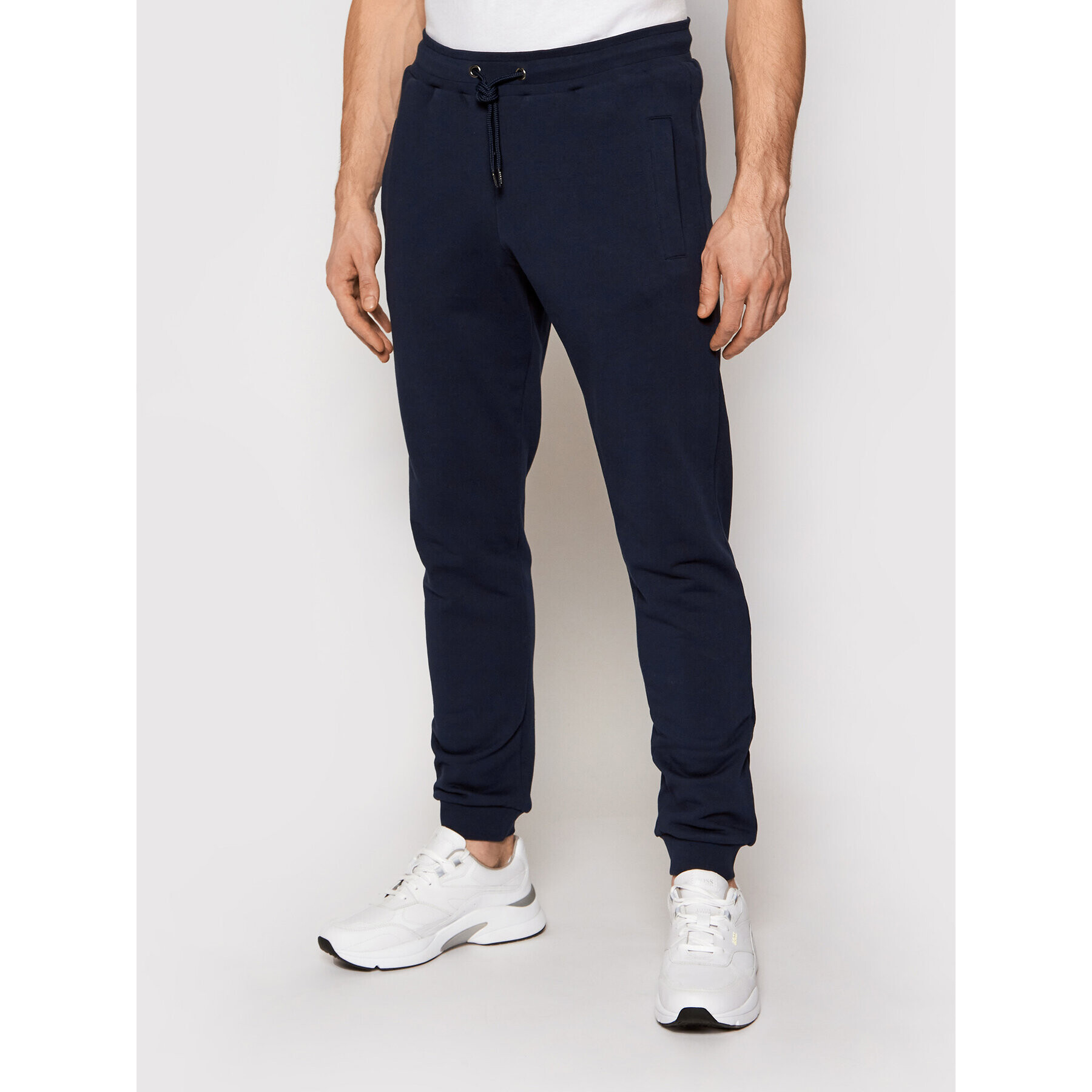 Trussardi Pantaloni trening Fleece 52P00198 Bleumarin Regular Fit - Pled.ro