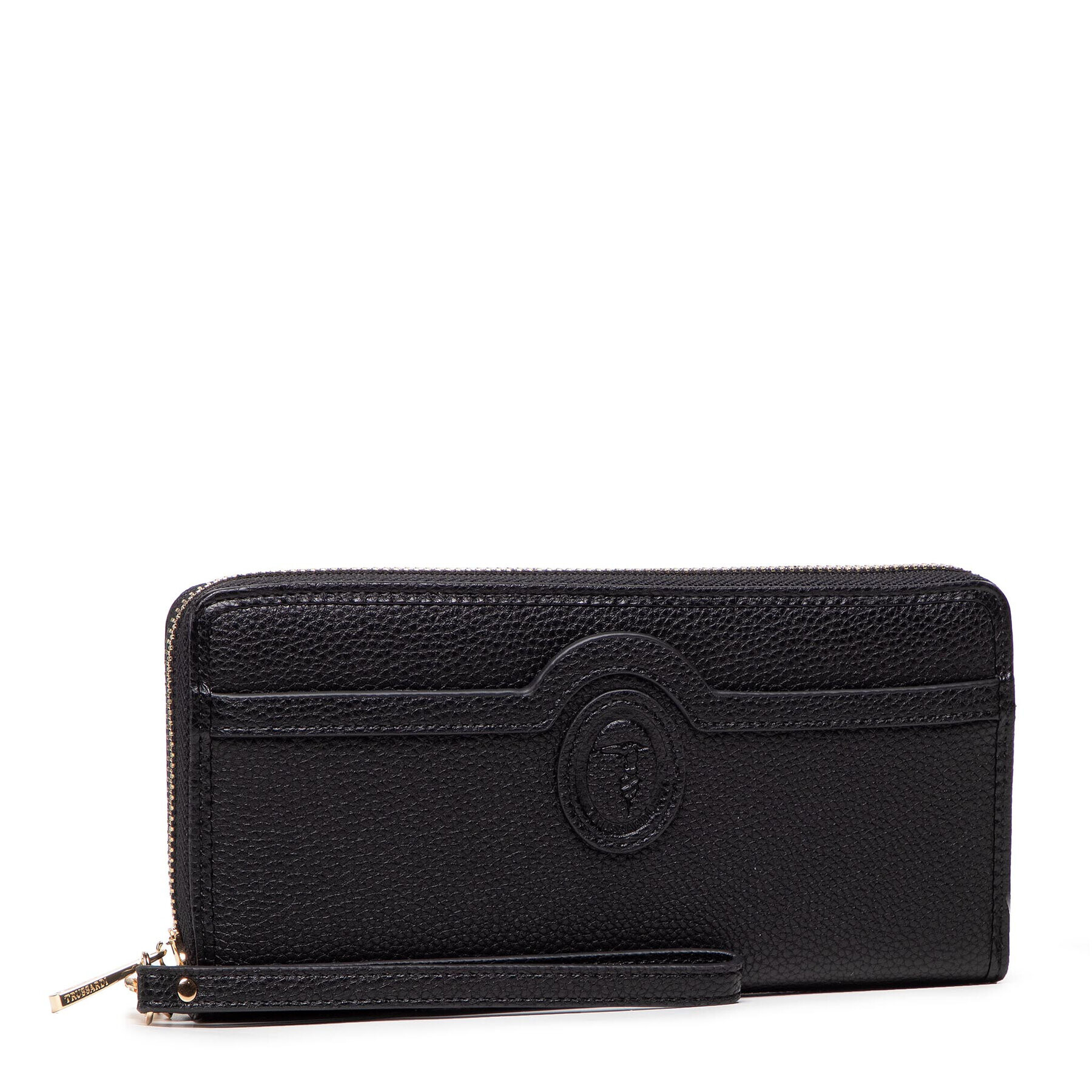 Trussardi Portofel Mare de Damă Ardisia Zip Around Lg 75W00333 Negru - Pled.ro