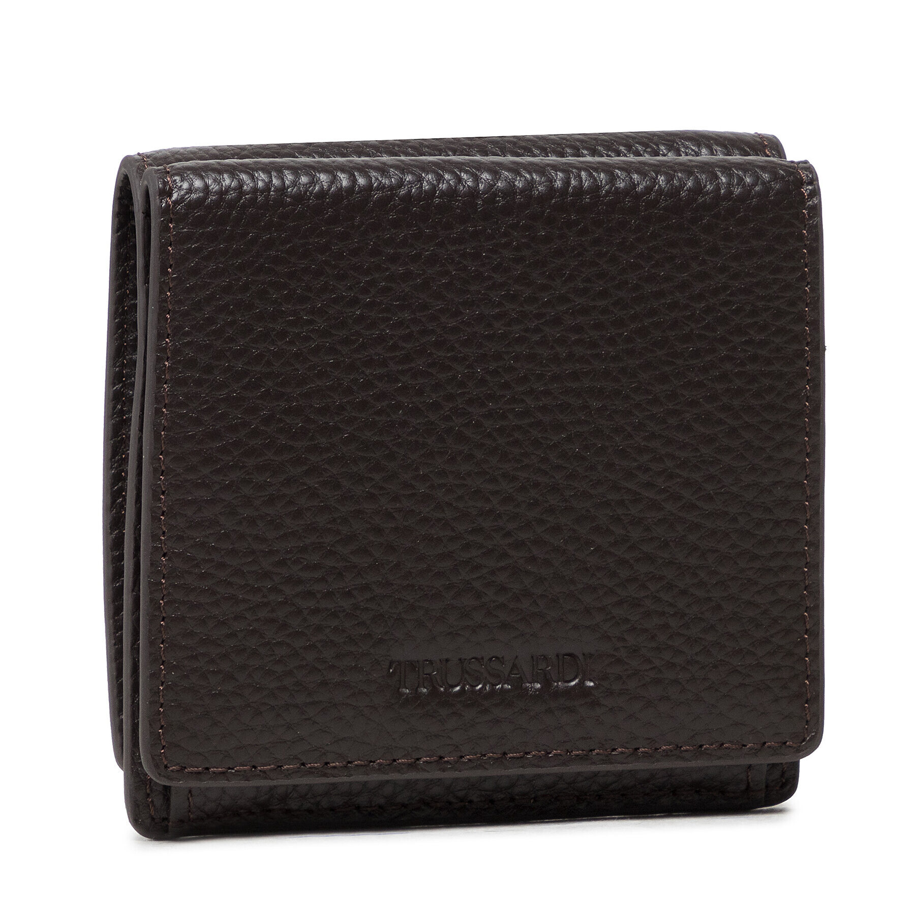 Trussardi Portofel Mare pentru Bărbați Wallet Coin Pocket 71W00168 Maro - Pled.ro