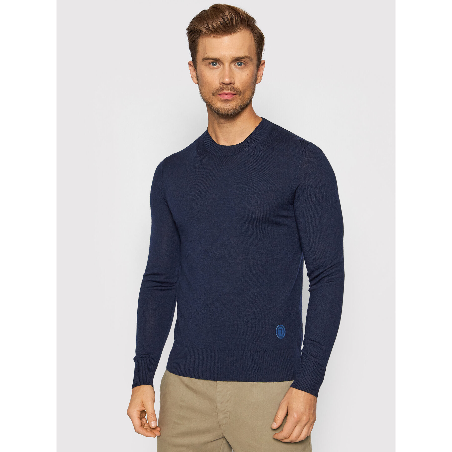 Trussardi Pulover 52M00506 Bleumarin Regular Fit - Pled.ro