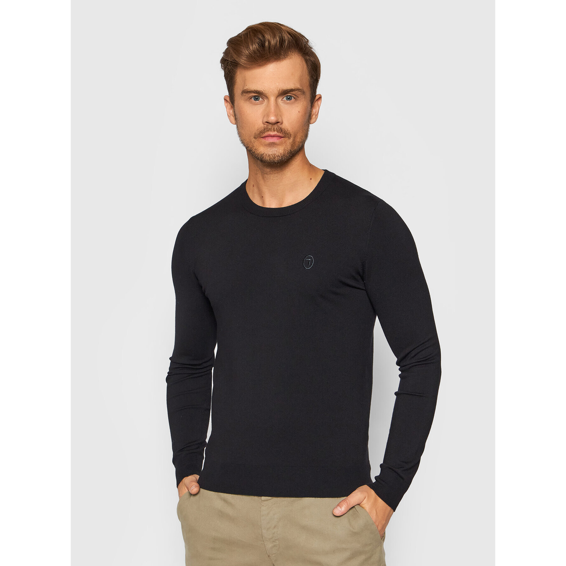 Trussardi Pulover 52M00515 Negru Slim Fit - Pled.ro