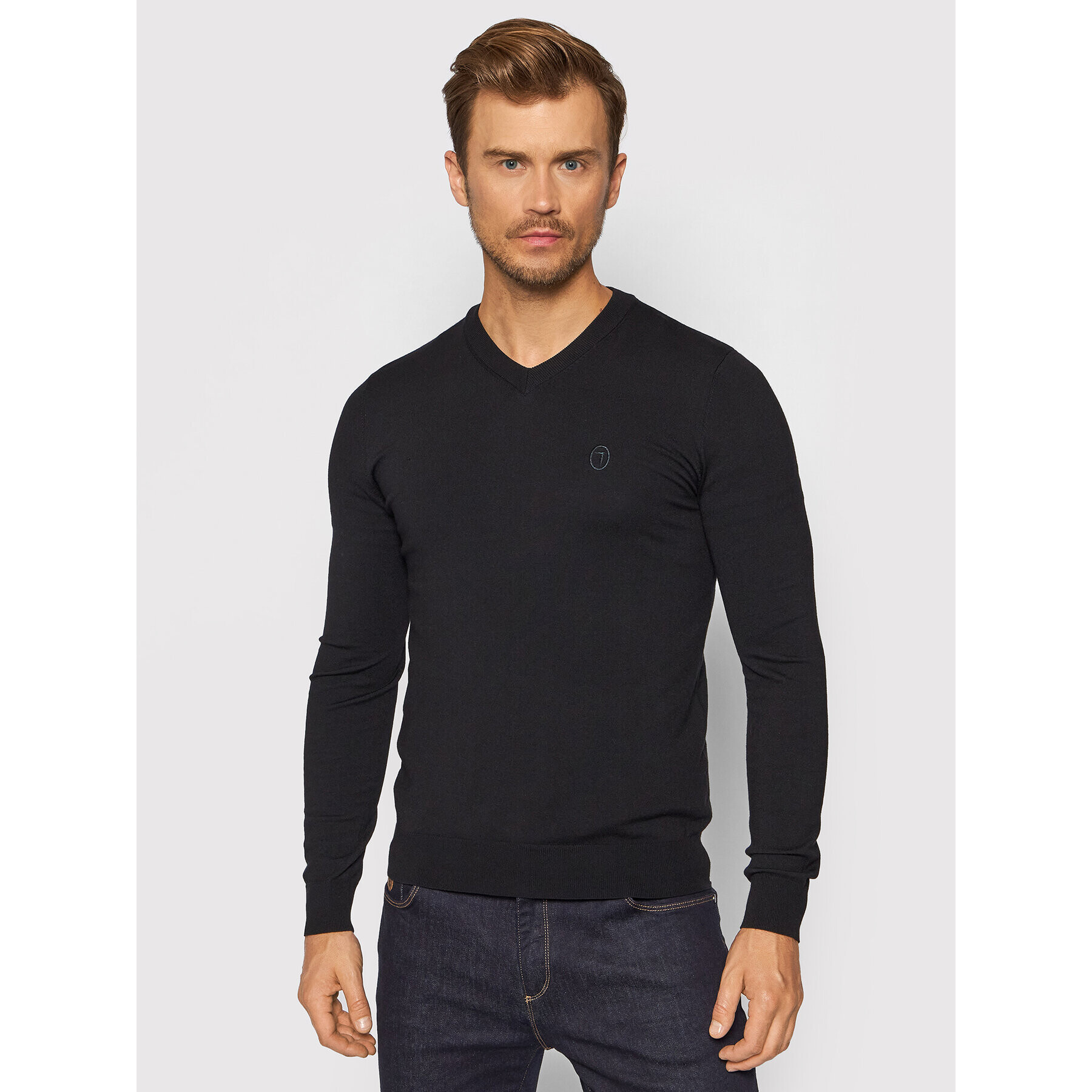 Trussardi Pulover 52M00518 Negru Regular Fit - Pled.ro