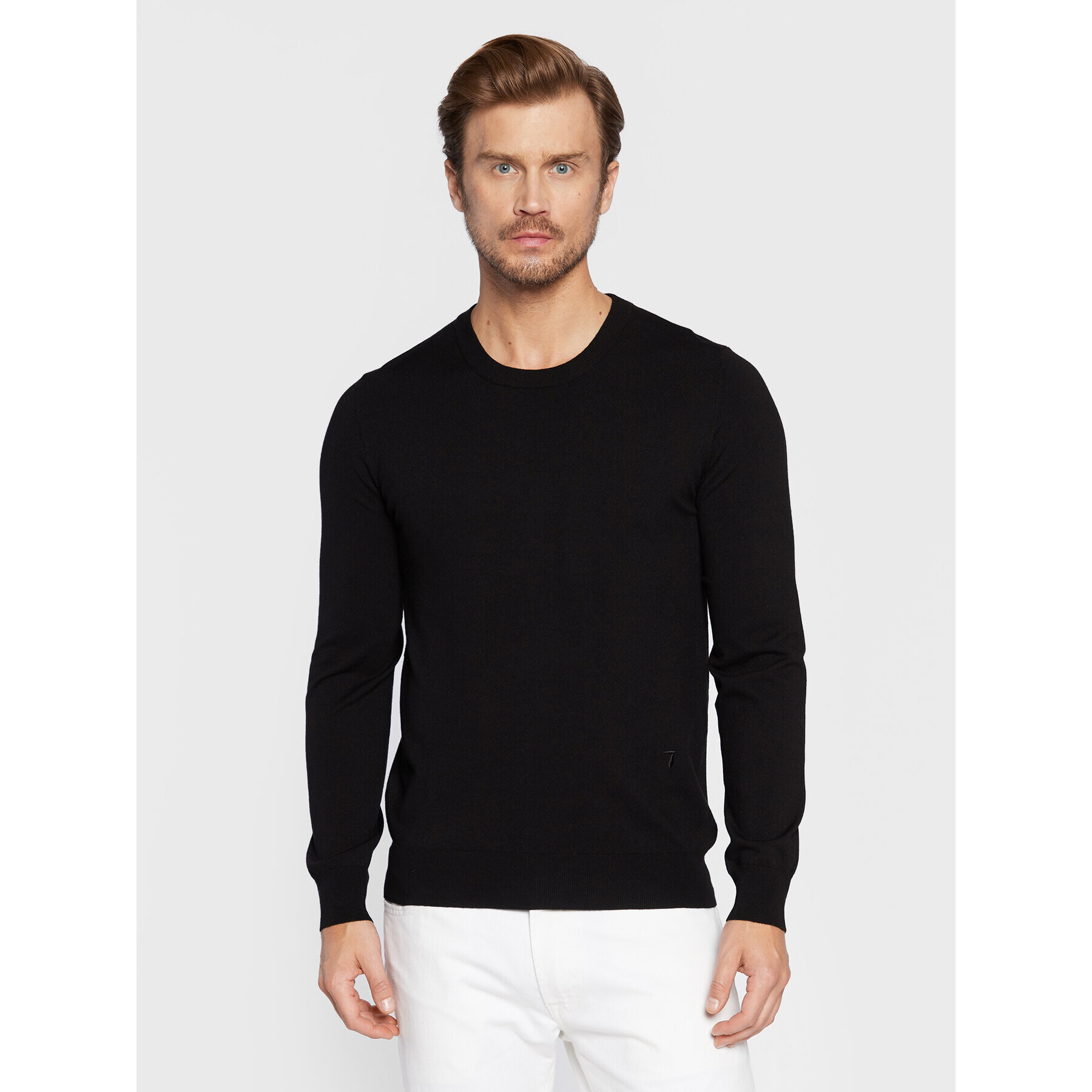 Trussardi Pulover 52M00628 Negru Regular Fit - Pled.ro