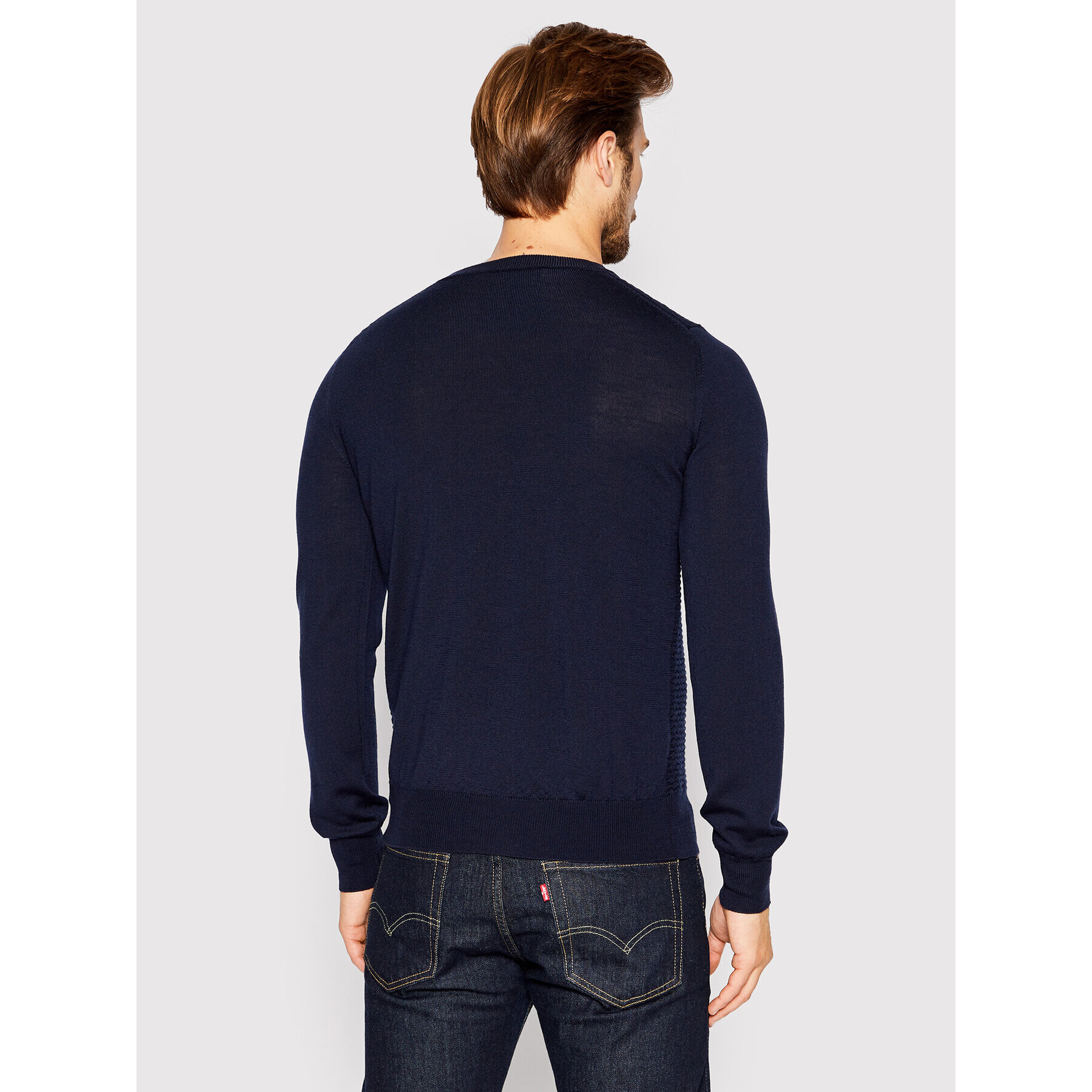 Trussardi Pulover 52M00642 Bleumarin Regular Fit - Pled.ro