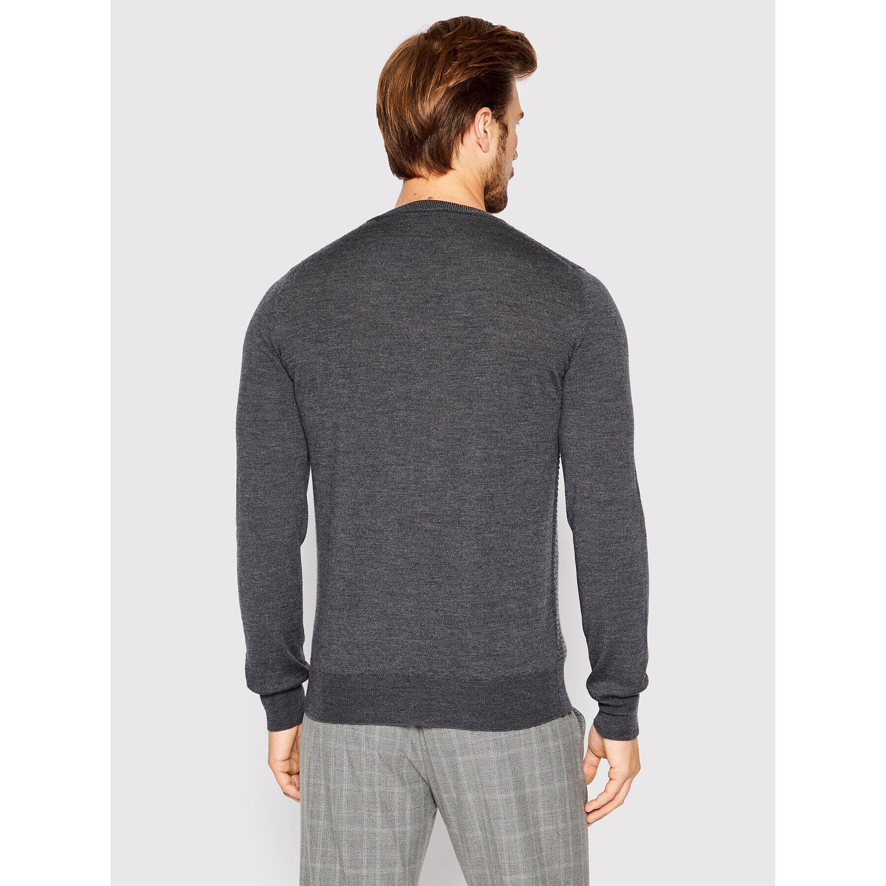 Trussardi Pulover 52M00642 Gri Regular Fit - Pled.ro