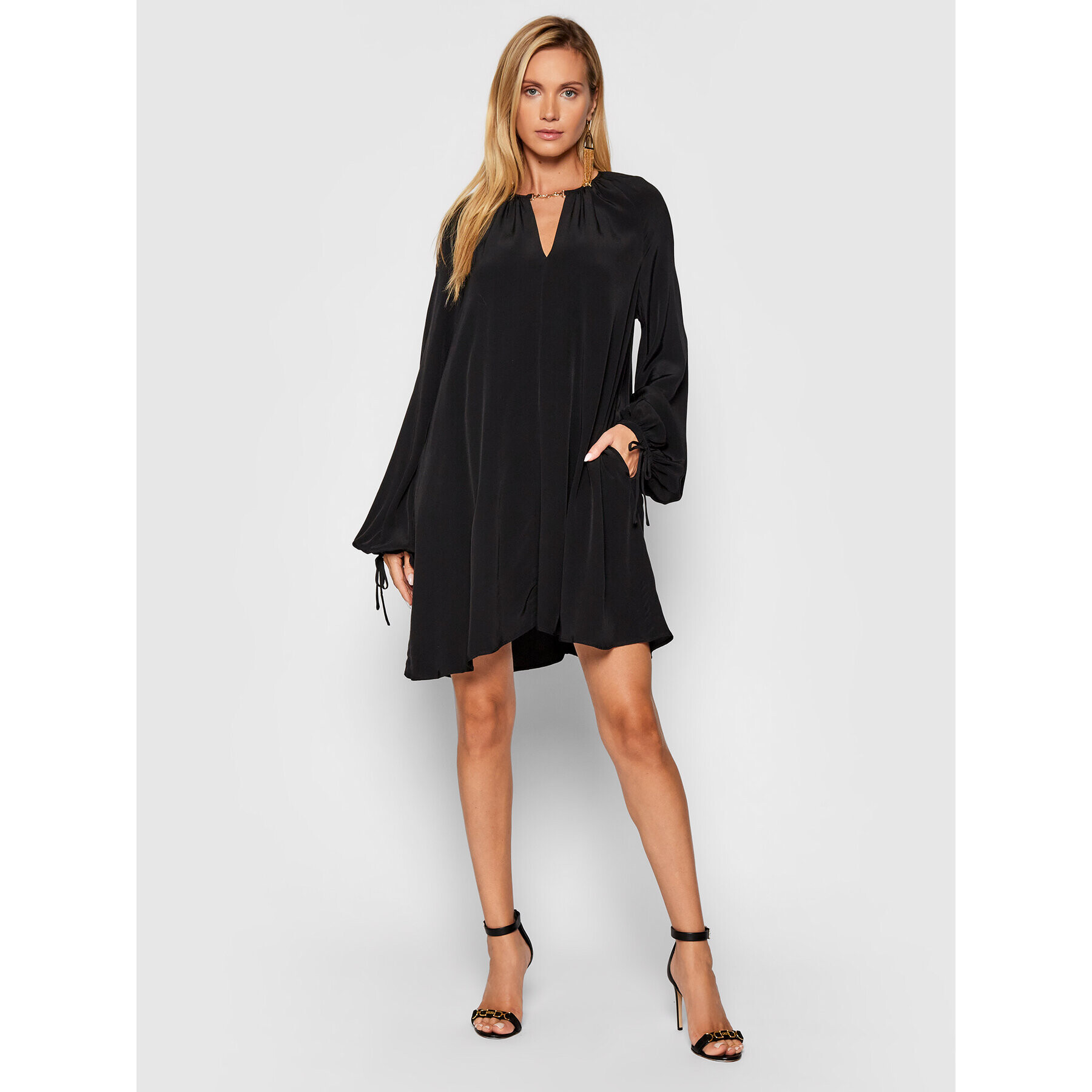 Trussardi Rochie cocktail 56D00556 Negru Relaxed Fit - Pled.ro