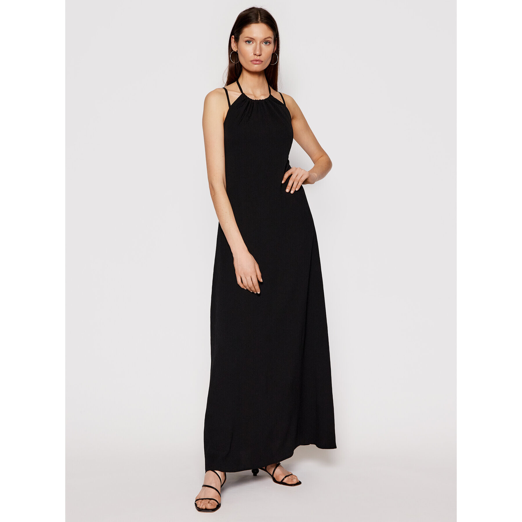 Trussardi Rochie de vară Soft 56D00519 Negru Relaxed Fit - Pled.ro