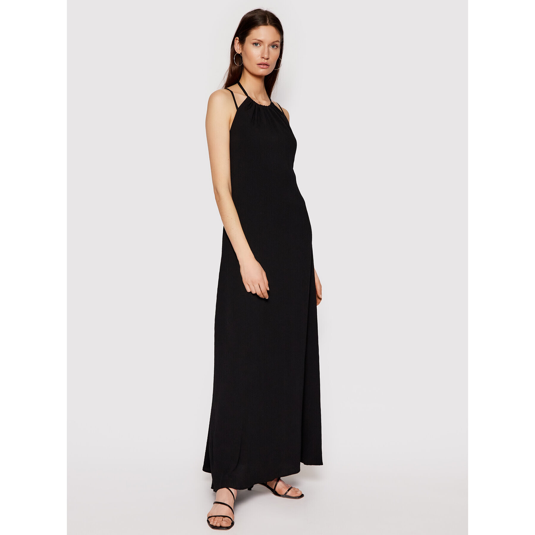 Trussardi Rochie de vară Soft 56D00519 Negru Relaxed Fit - Pled.ro