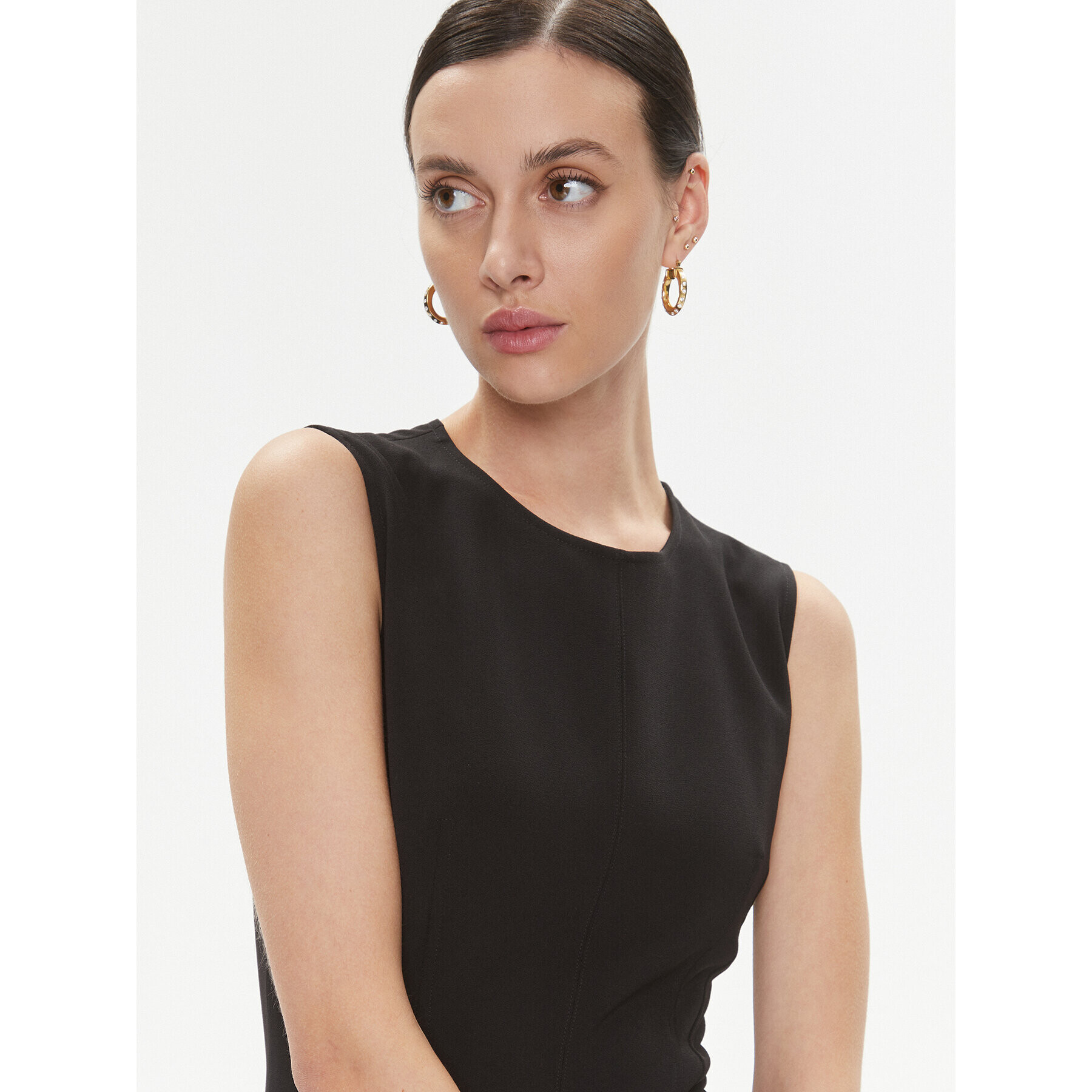 Trussardi Rochie de zi 56D00743 Negru Regular Fit - Pled.ro