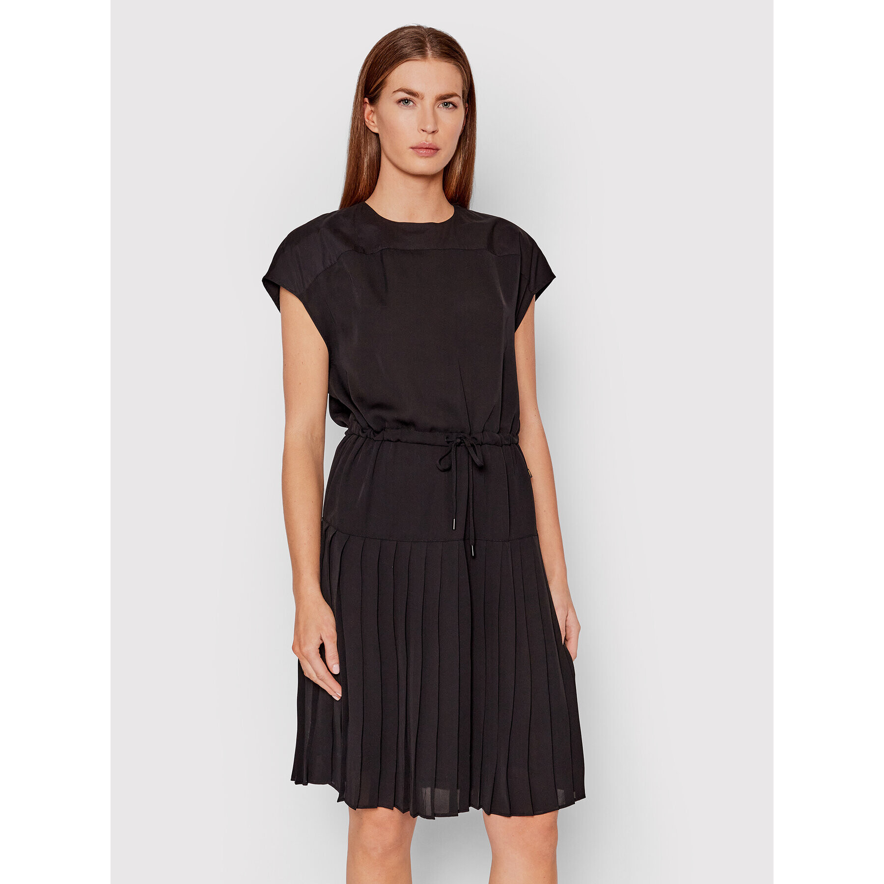 Trussardi Rochie de zi Poly 56D00600 Negru Regular Fit - Pled.ro