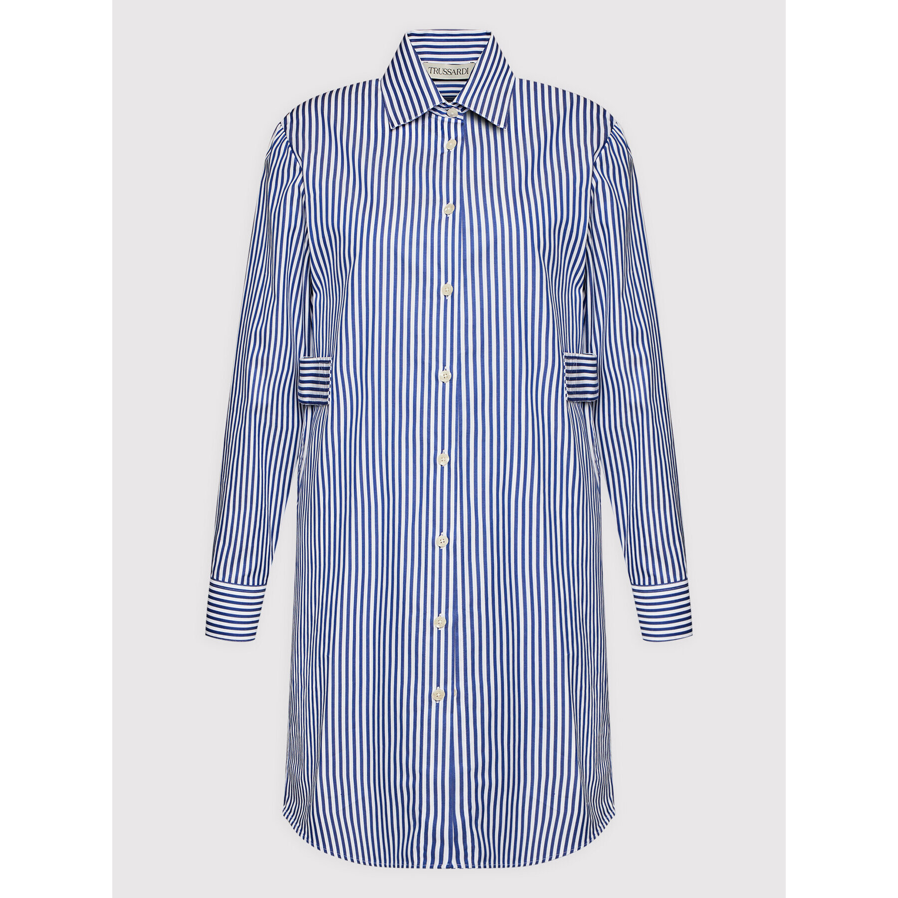 Trussardi Rochie tip cămașă Herringbone 56D00588 Bleumarin Relaxed Fit - Pled.ro