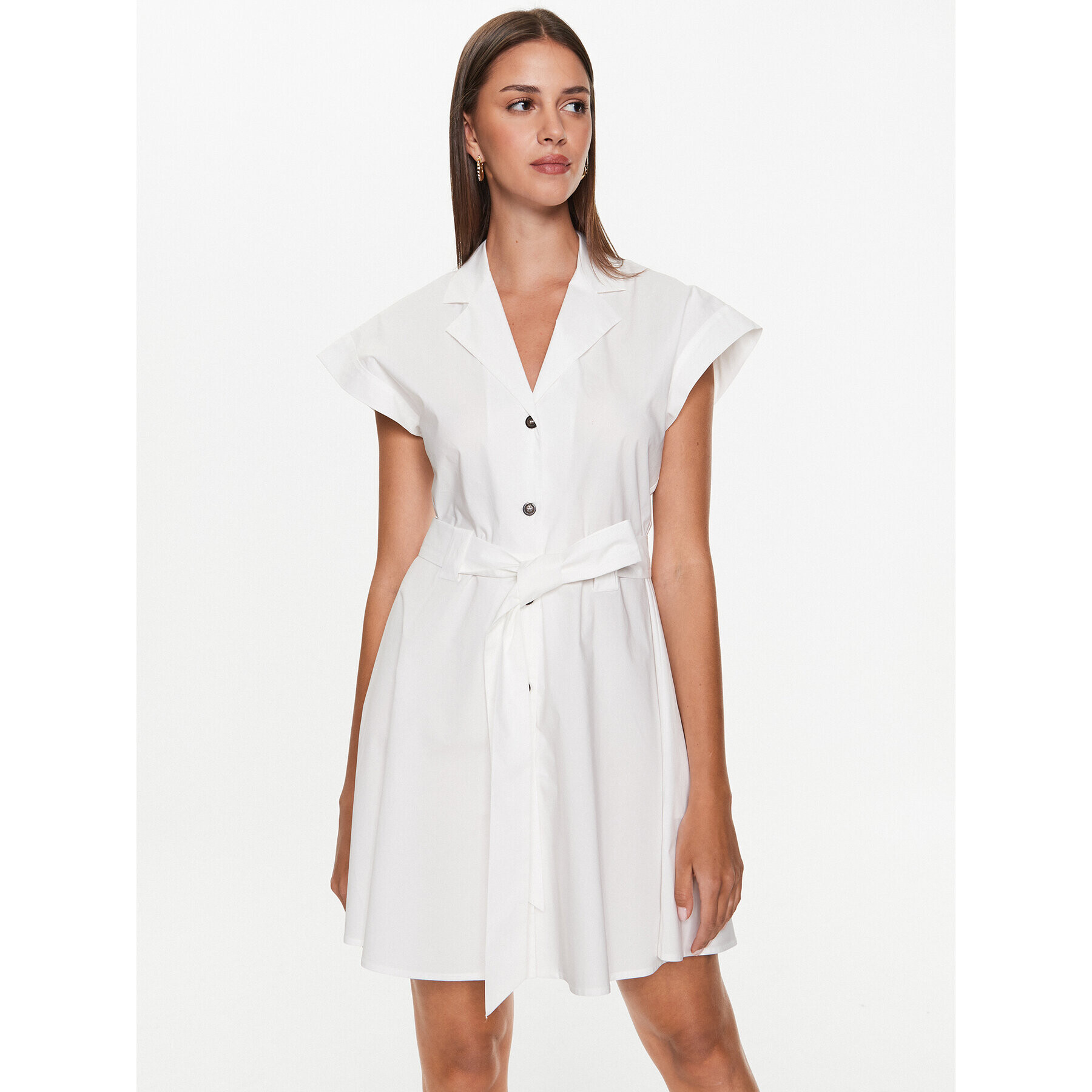 Trussardi Rochie tip cămașă 56D00719 Alb Regular Fit - Pled.ro