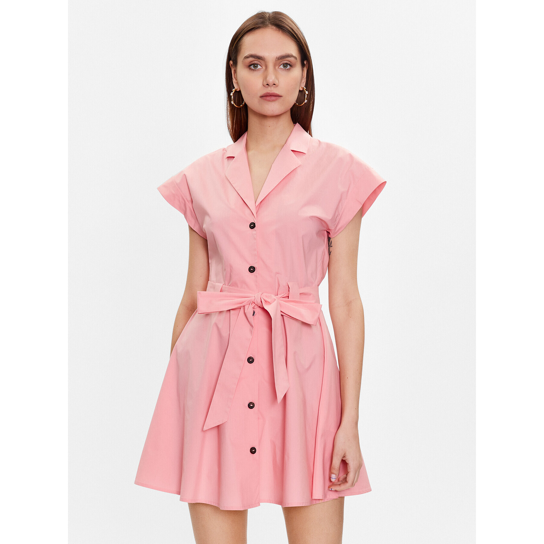 Trussardi Rochie tip cămașă 56D00719 Roz Regular Fit - Pled.ro