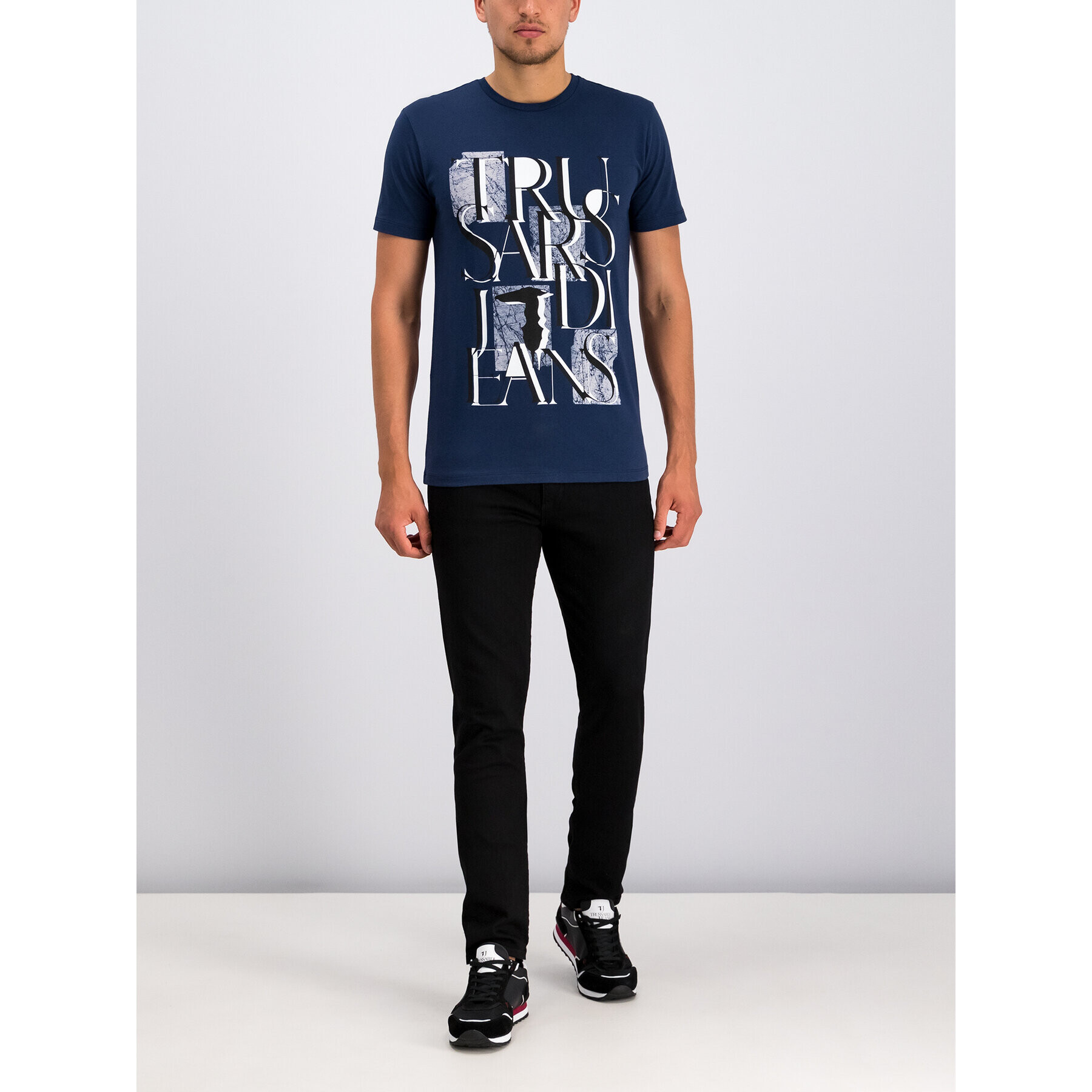 Trussardi Tricou 52T00276 Bleumarin Regular Fit - Pled.ro