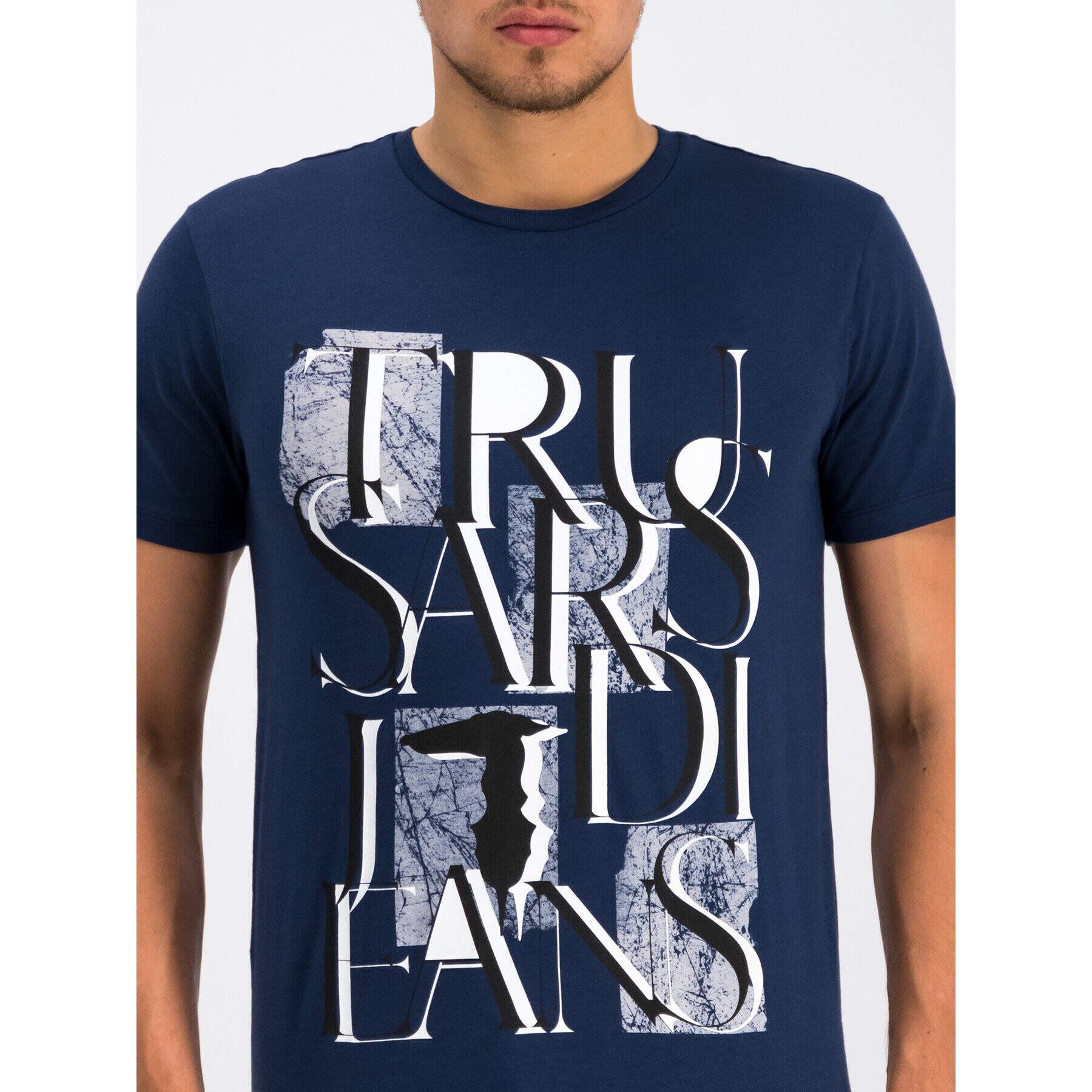 Trussardi Tricou 52T00276 Bleumarin Regular Fit - Pled.ro