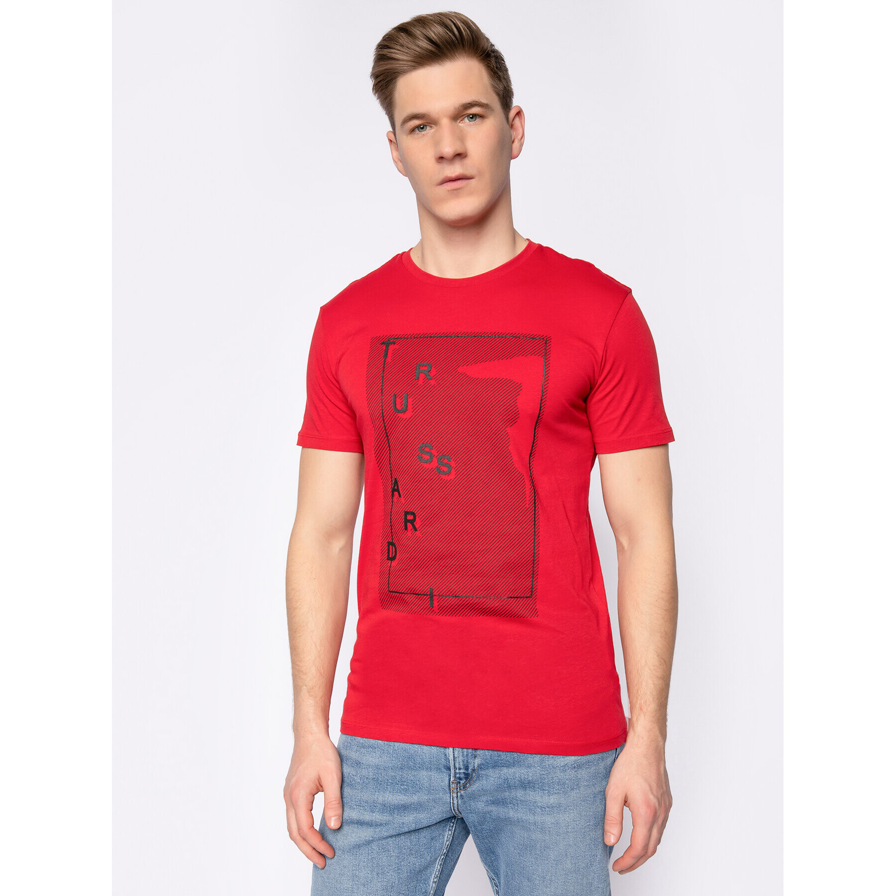 Trussardi Tricou 52T00304 Roșu Regular Fit - Pled.ro