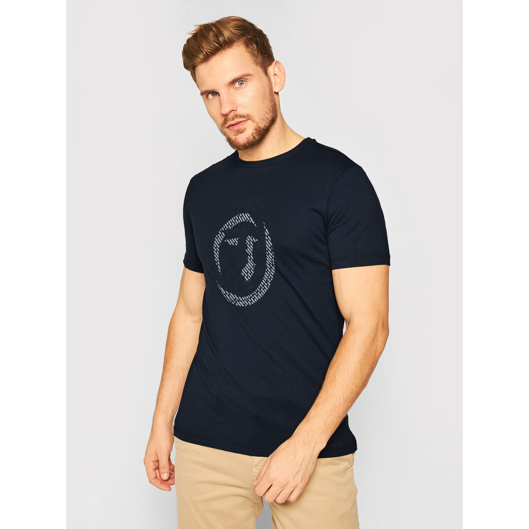 Trussardi Tricou 52T00368 Bleumarin Regular Fit - Pled.ro