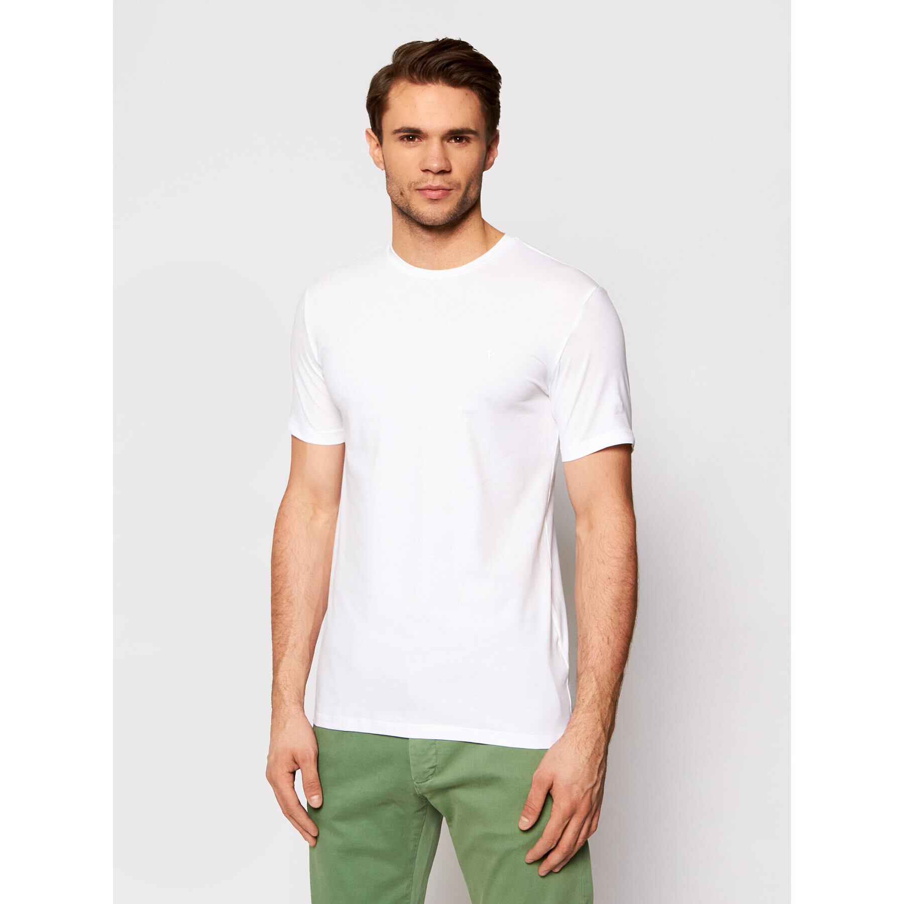 Trussardi Tricou 52T00499 Alb Slim Fit - Pled.ro