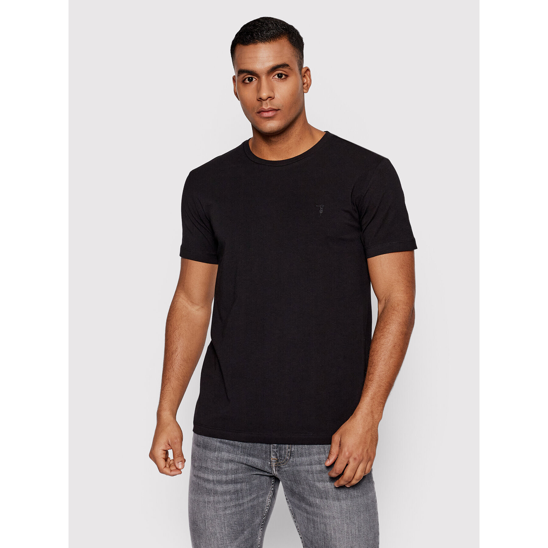 Trussardi Tricou 52T00600 Negru Slim Fit - Pled.ro