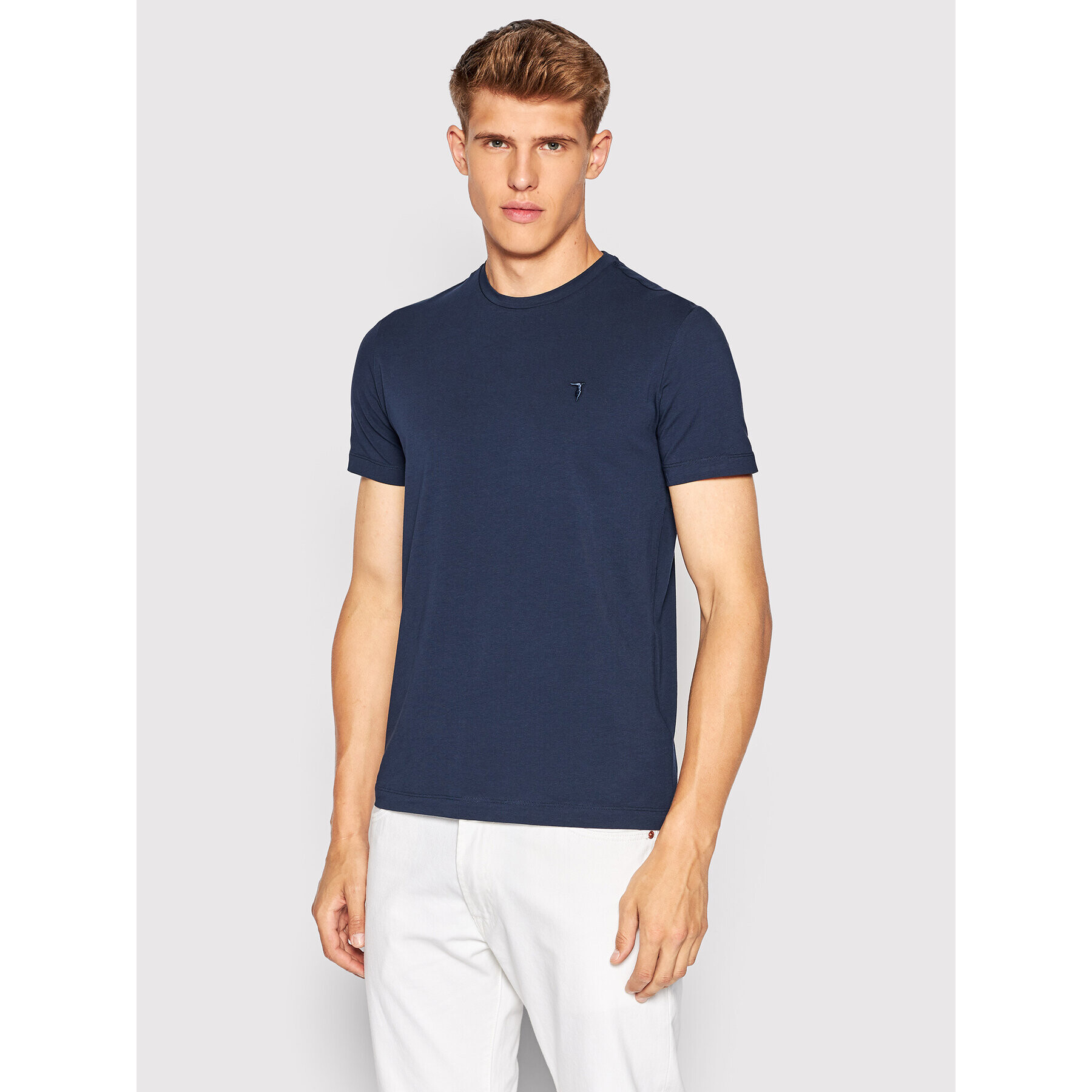 Trussardi Tricou 52T00652 Bleumarin Slim Fit - Pled.ro