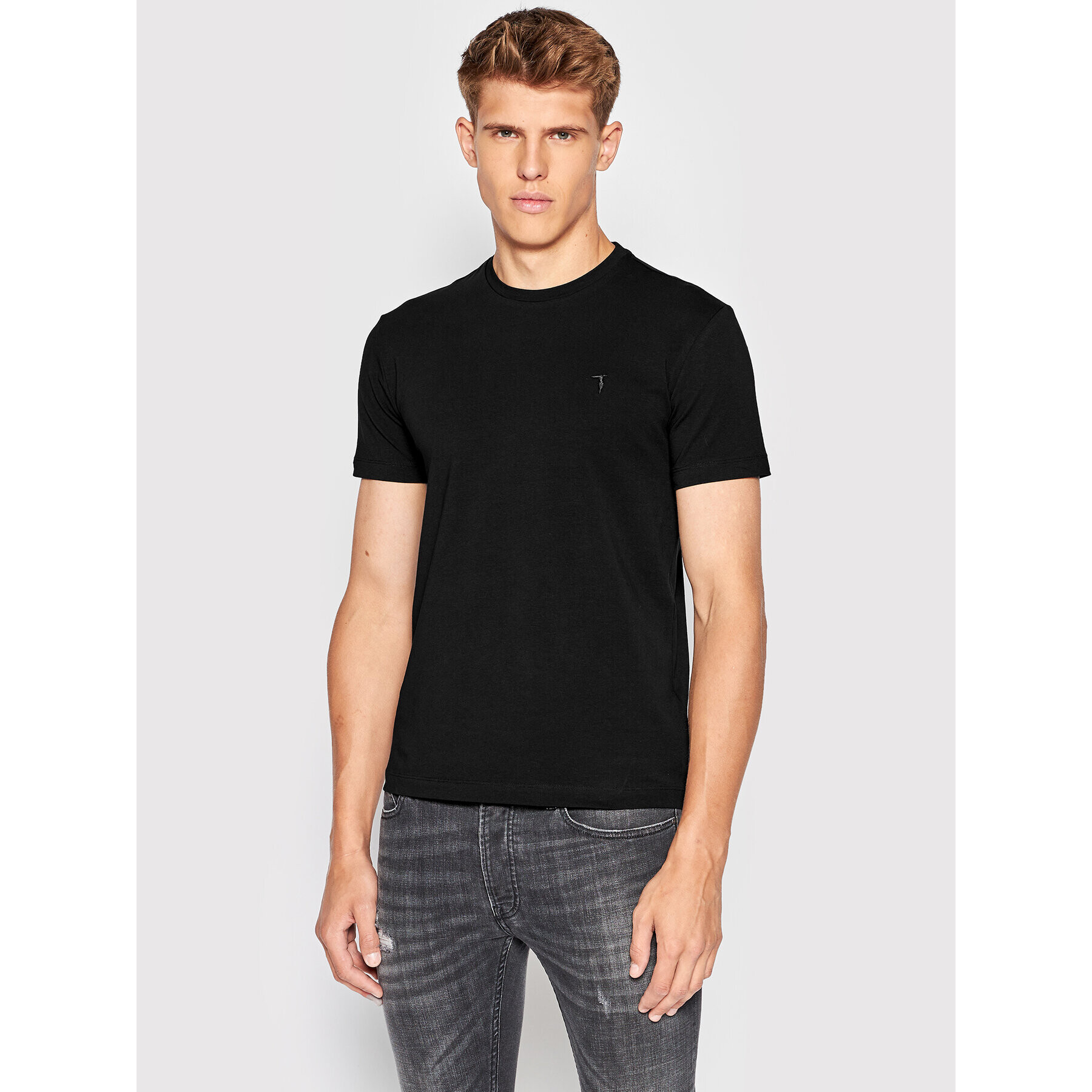 Trussardi Tricou 52T00652 Negru Slim Fit - Pled.ro