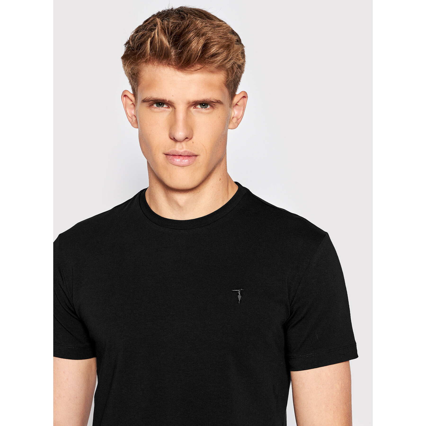 Trussardi Tricou 52T00652 Negru Slim Fit - Pled.ro