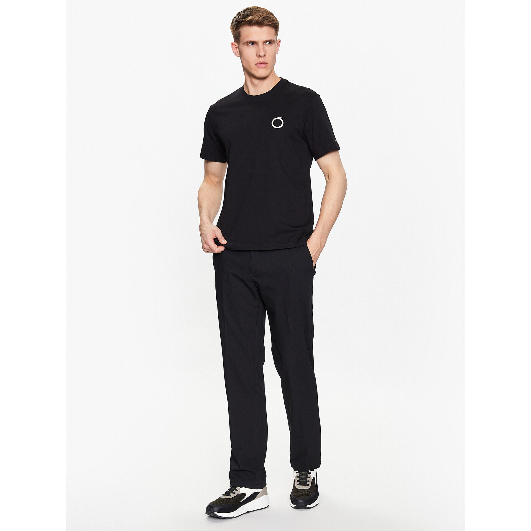 Trussardi Tricou 52T00723 Negru Regular Fit - Pled.ro