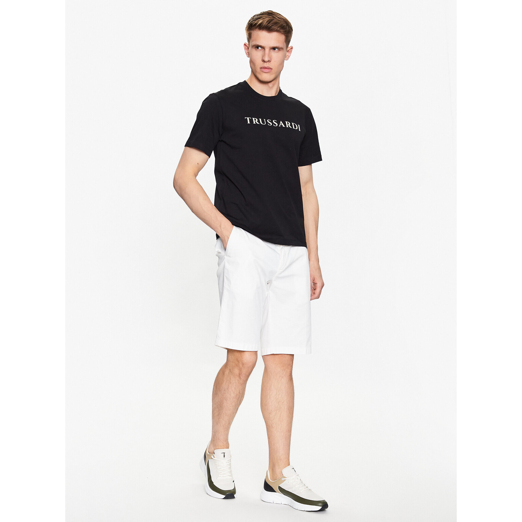 Trussardi Tricou 52T00724 Negru Regular Fit - Pled.ro