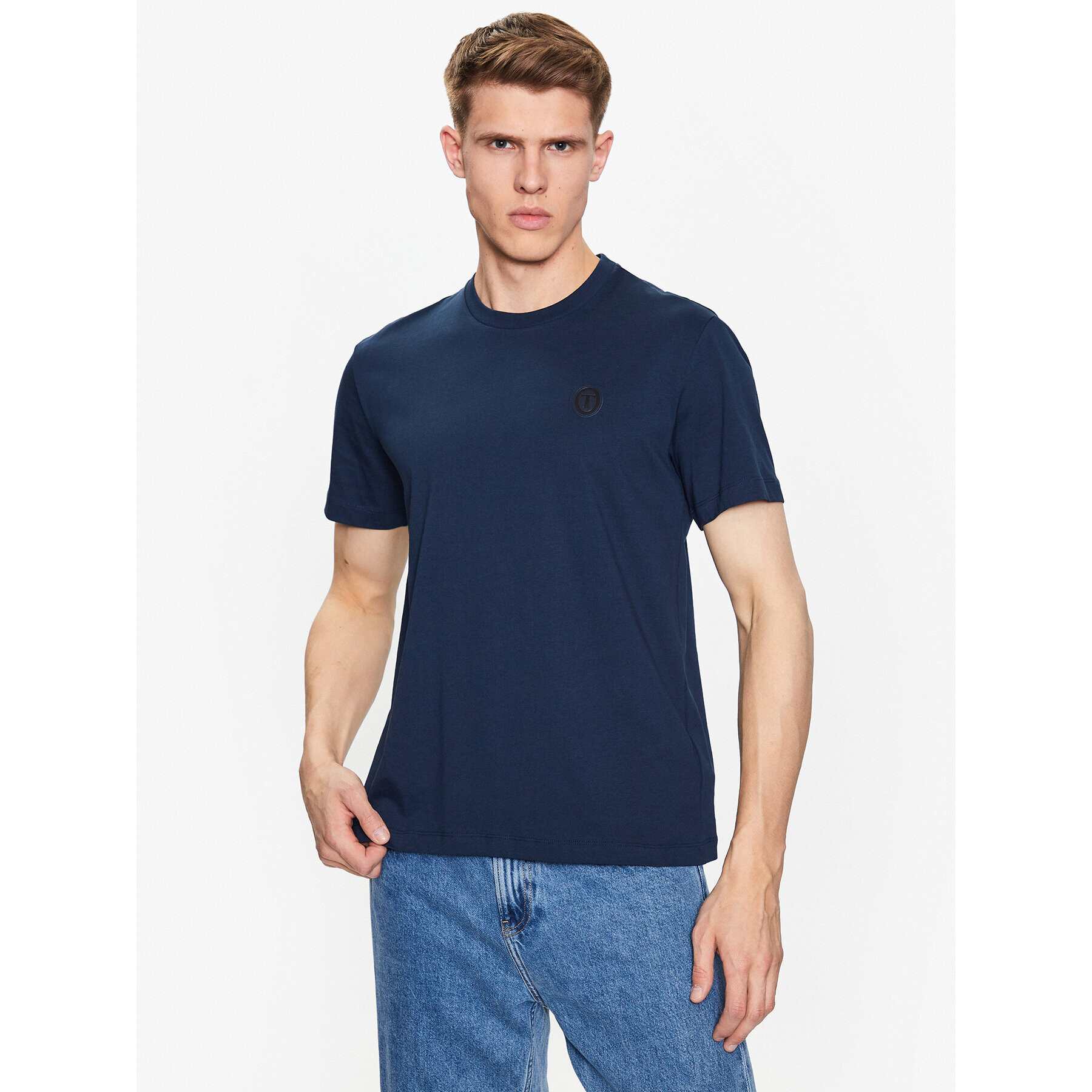 Trussardi Tricou 52T00735 Bleumarin Regular Fit - Pled.ro